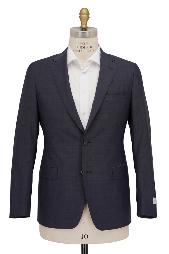 Samuelsohn - Gray Tonal Fine Plaid Suit