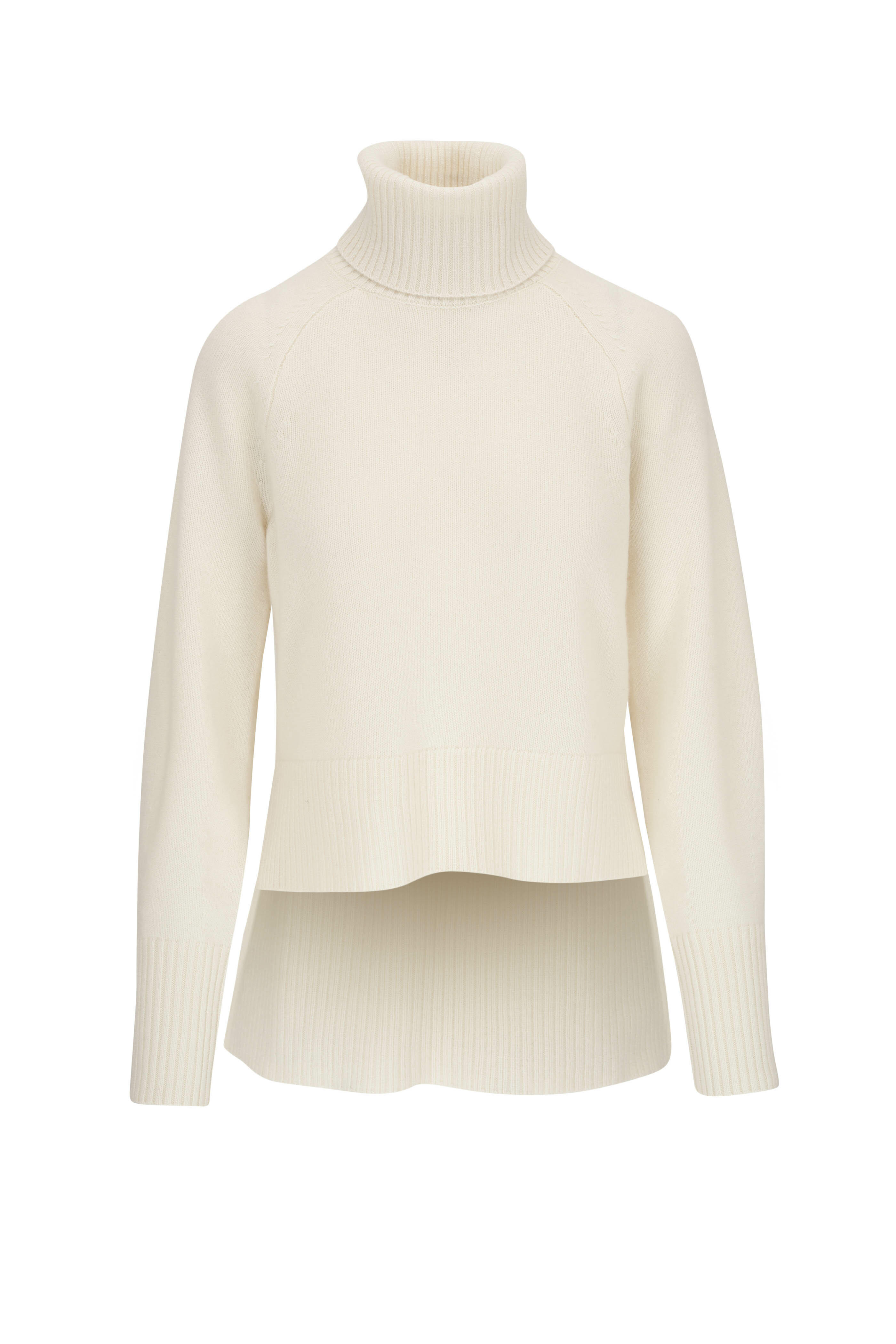 Veronica Beard - Lerato Ivory Cashmere Turtleneck Sweater