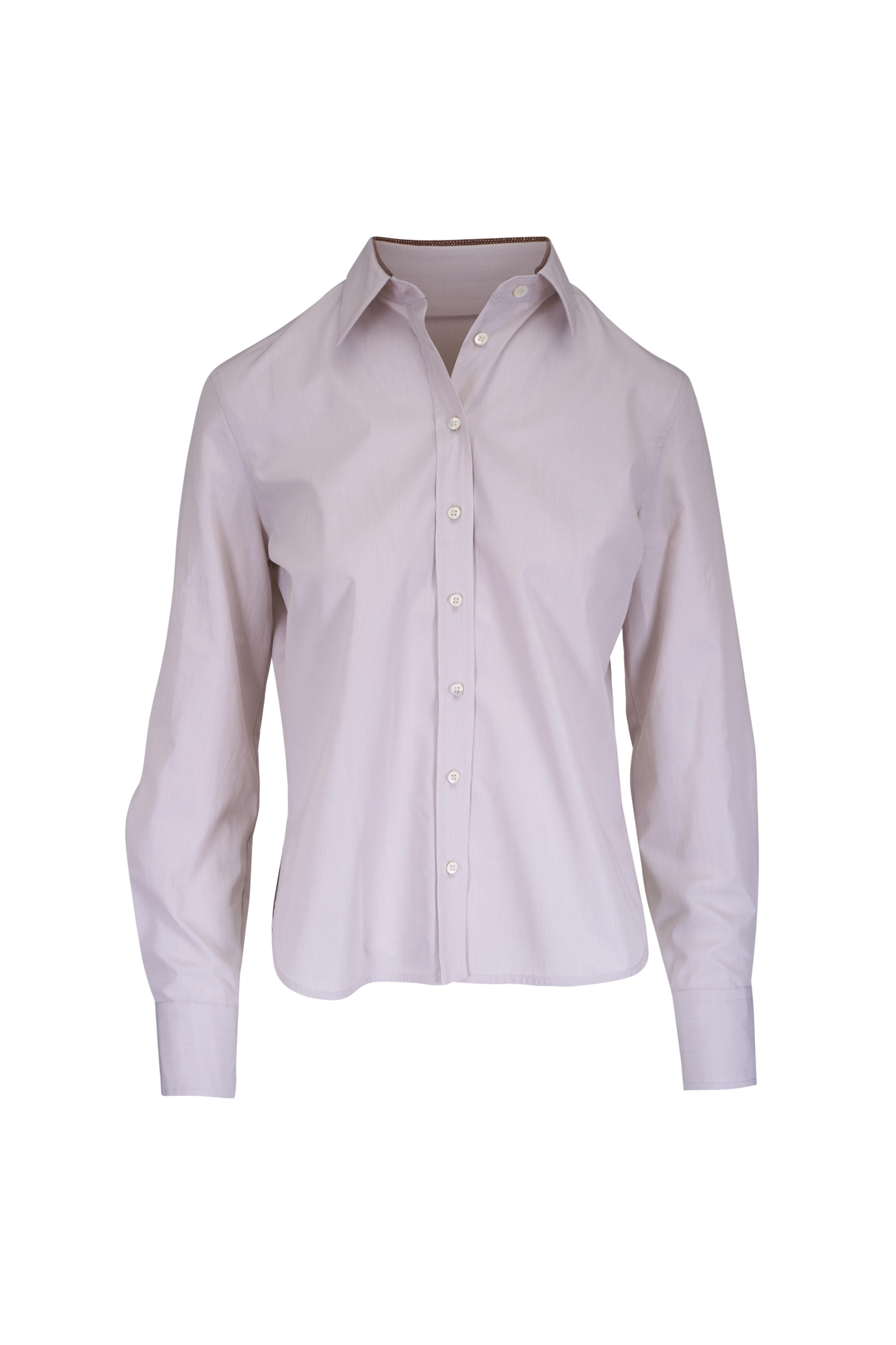 Brunello Cucinelli - Parchment Cotton Button Up Shirt
