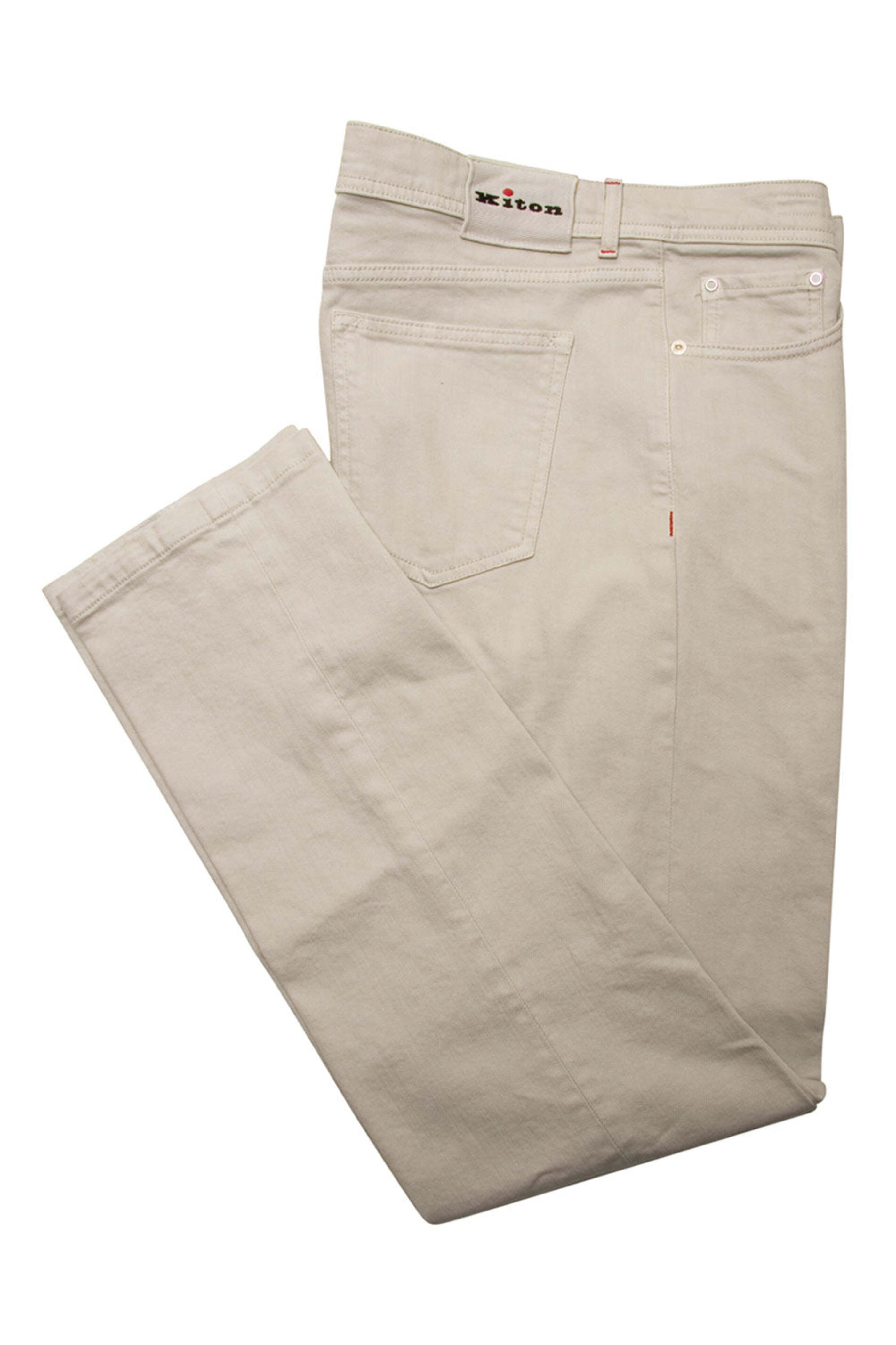 Kiton - 5 Pocket Denim Pant in Khaki