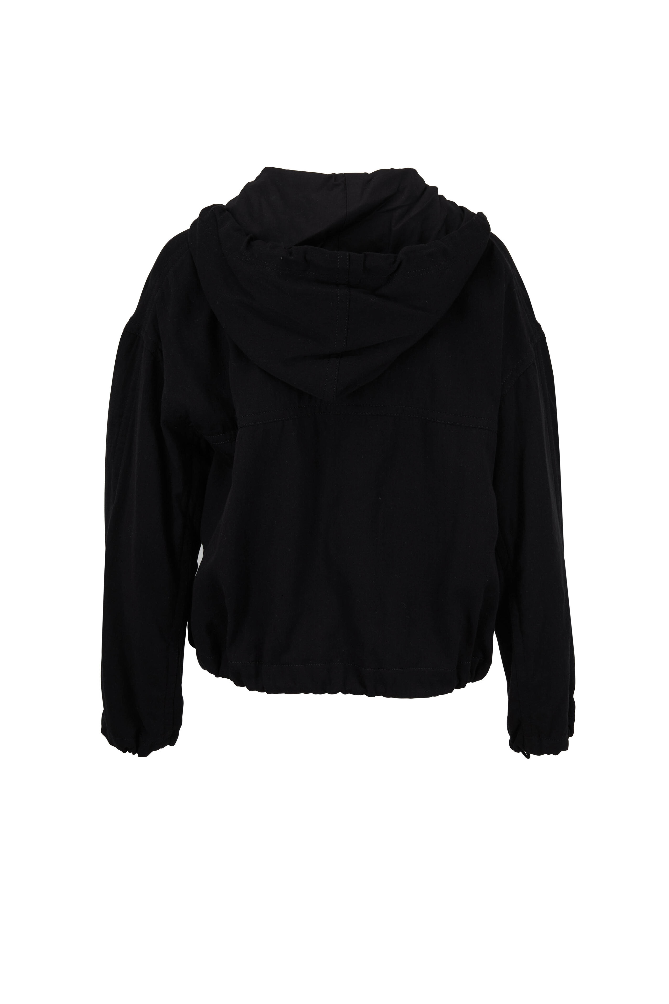 Vince - Black Cotton Hooded Jacket