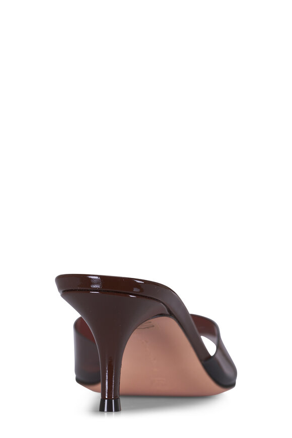 Gianvito Rossi Elle Brown Plexi Sandal, 55mm - view 4