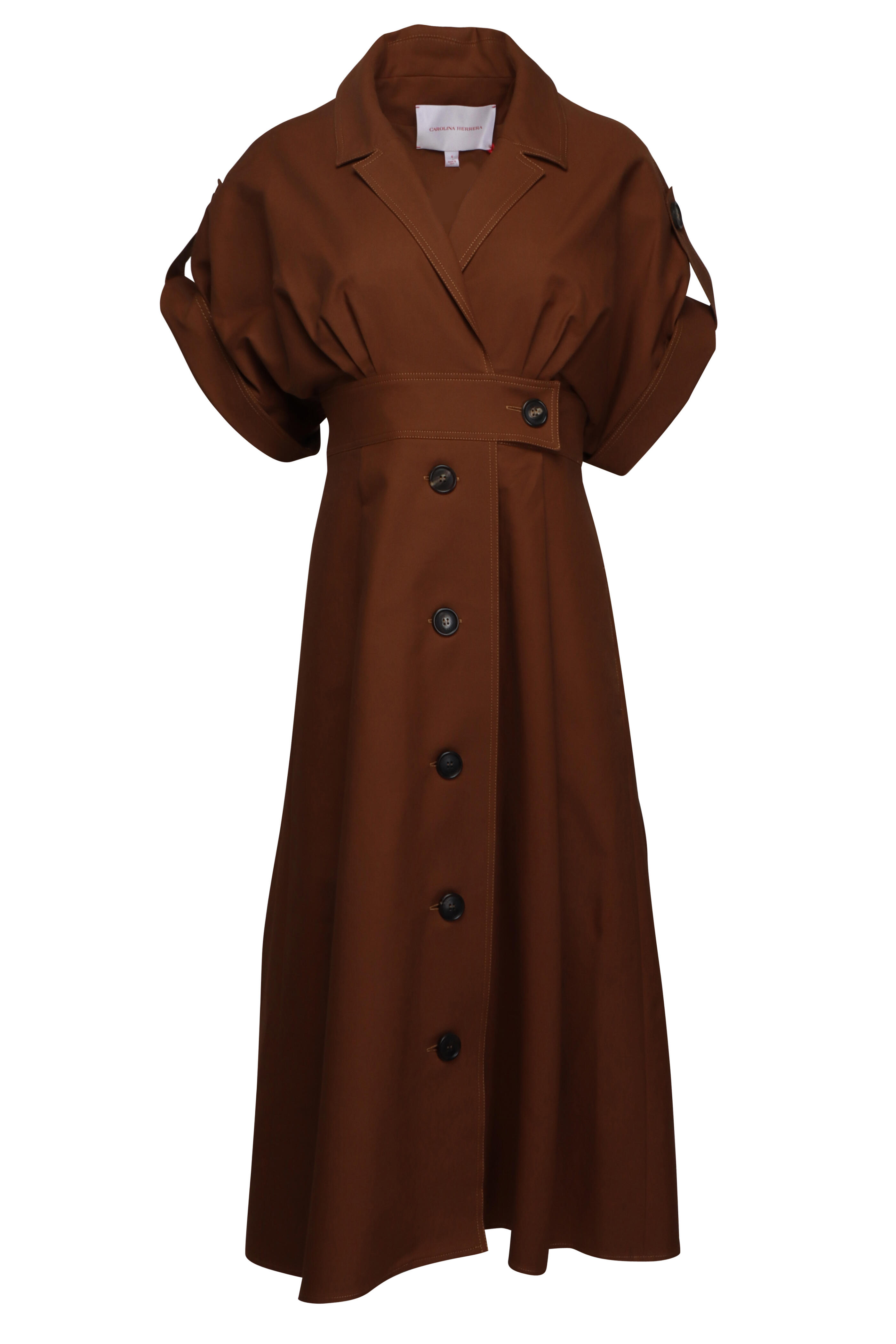 Carolina Herrera - Nutmeg Cuff Sleeve Shirtdress