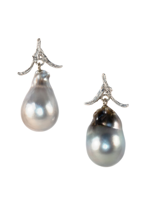 K. Brunini Jewels Tahitian South Sea Pearl Drop Earrings - view 1