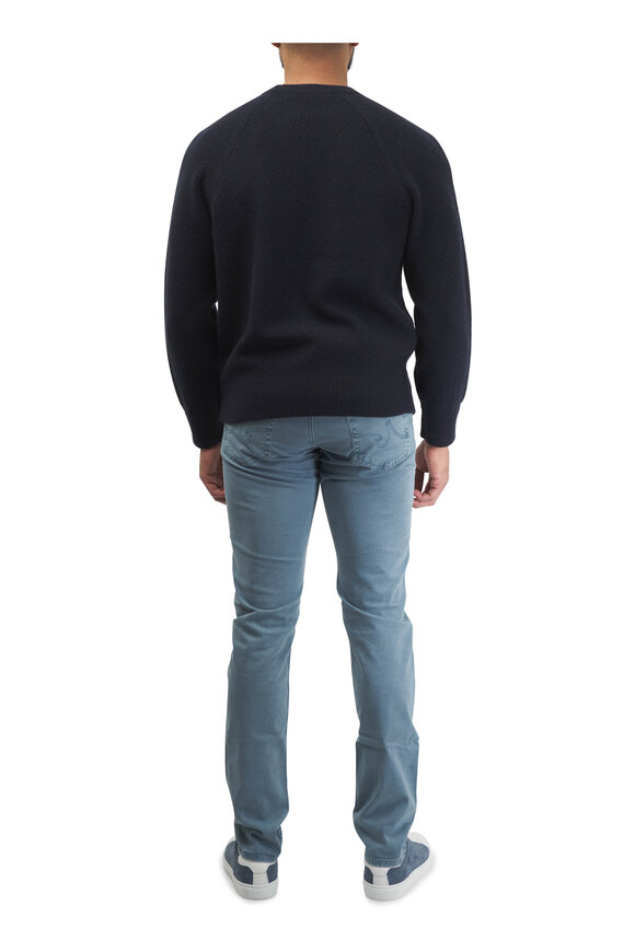 Vince - Coastal Blue Micro Bouclé Wool & Cashmere Sweater