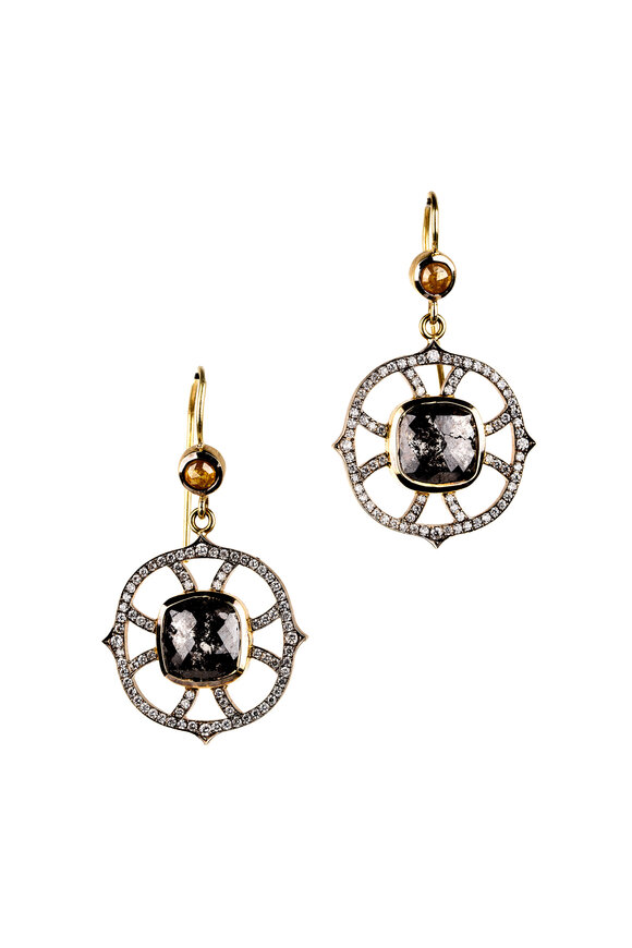 Sylva & Cie 18K Gold & Silver Diamond Web Drop Earrings - view 1