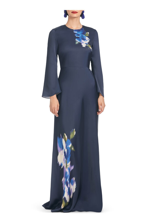 Sachin + Babi - Alex Midnight Corsage Print Gown