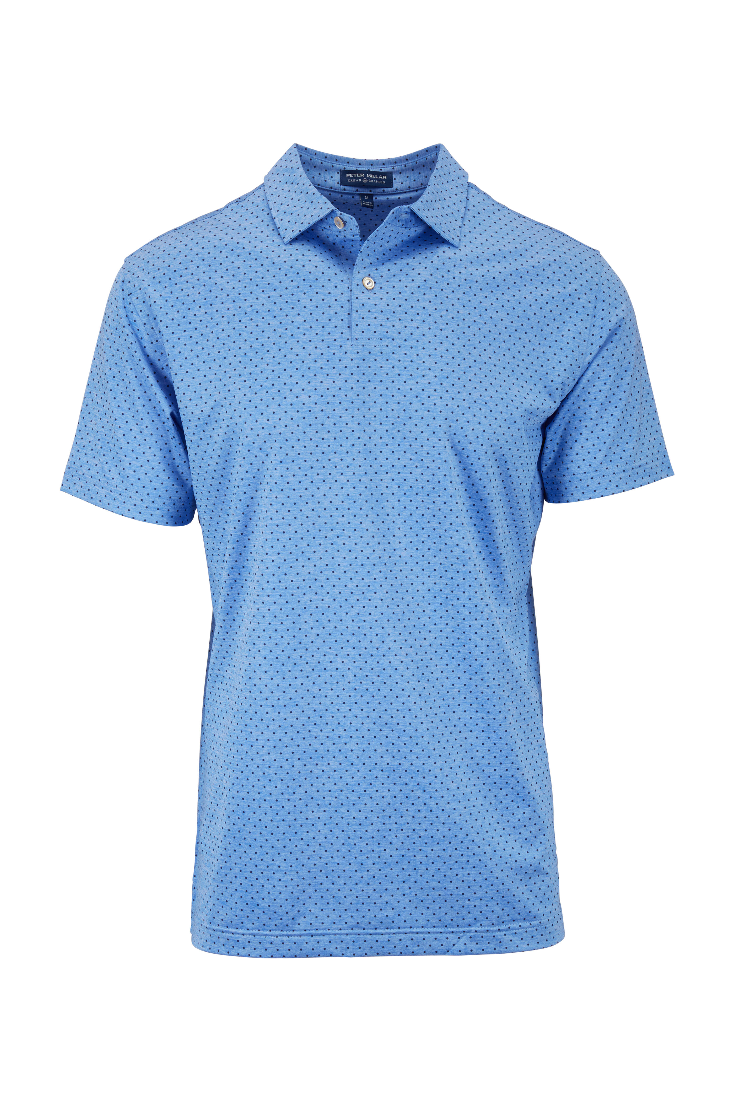 Peter Millar - Crown Crafted Navy Sunburst Pattern Polo