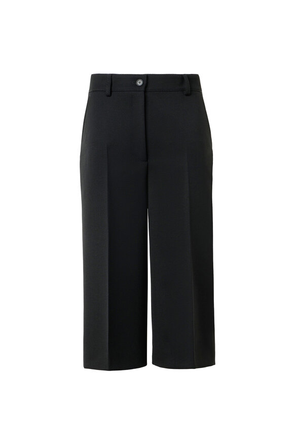 Akris Punto Chiana Black Wide Leg Bermuda Pant - view 1