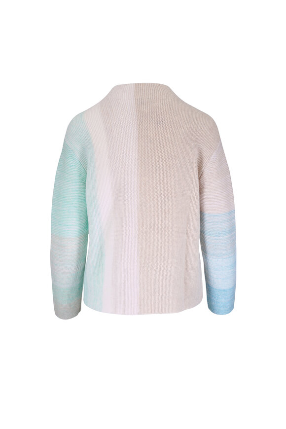 Kinross Garter Dune Multi Colorblock Cashmere Sweater - view 2