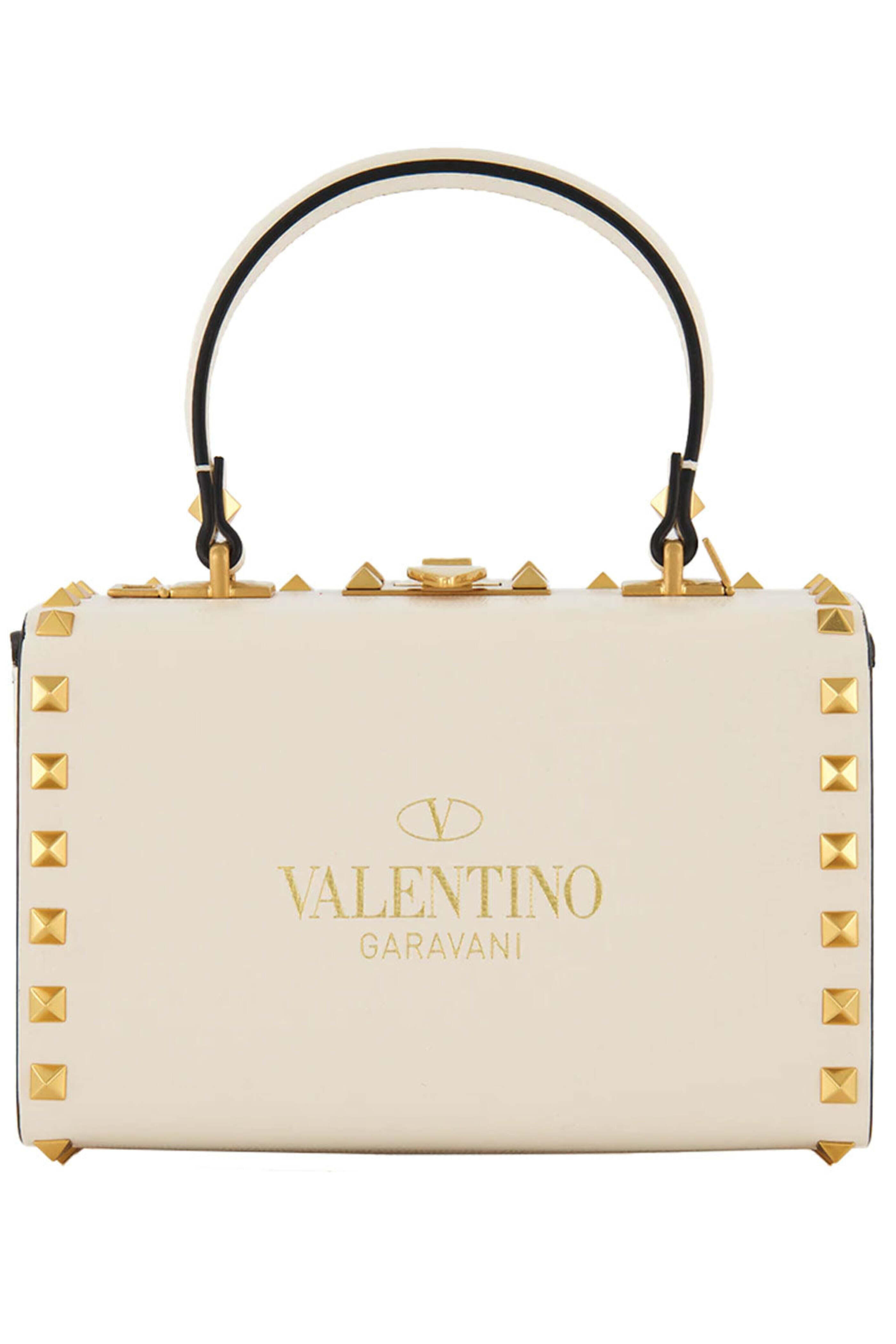 Valentino Garavani - Rockstud Alcove Box Bag in Light Ivory