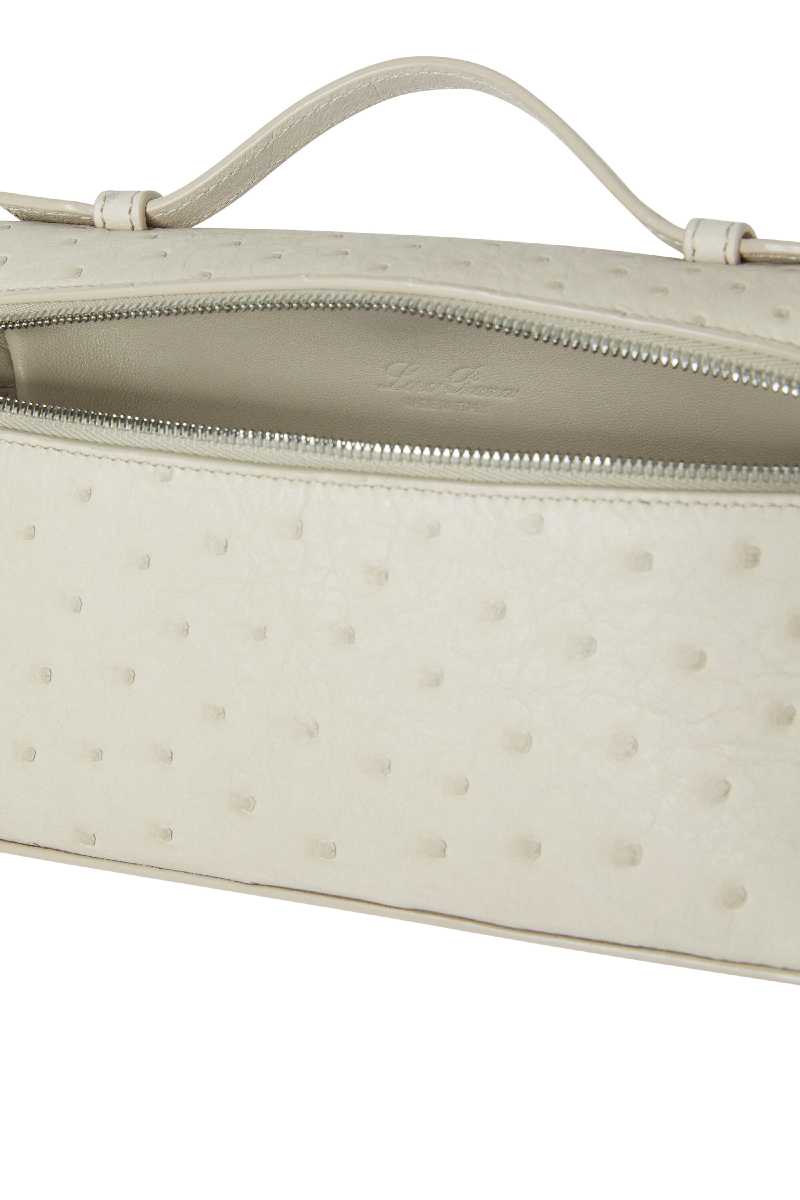Loro Piana - L19 Extra Pocket Tan Ostrich Leather Crossbodyy