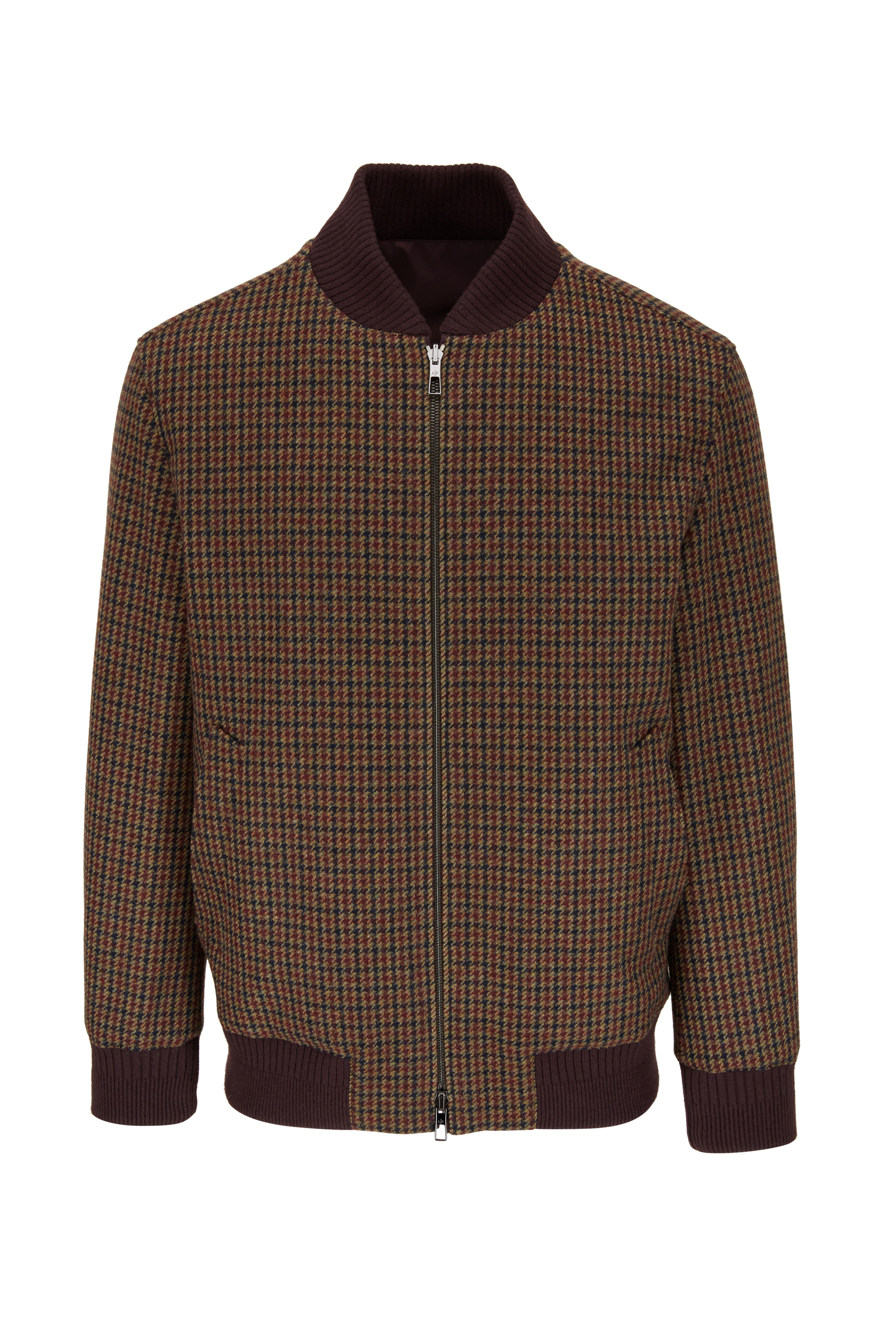 Loro Piana ダークブラウン ジャンパー Loro Piana - Granton Dark Burgundy Reversible Bomber Jacket