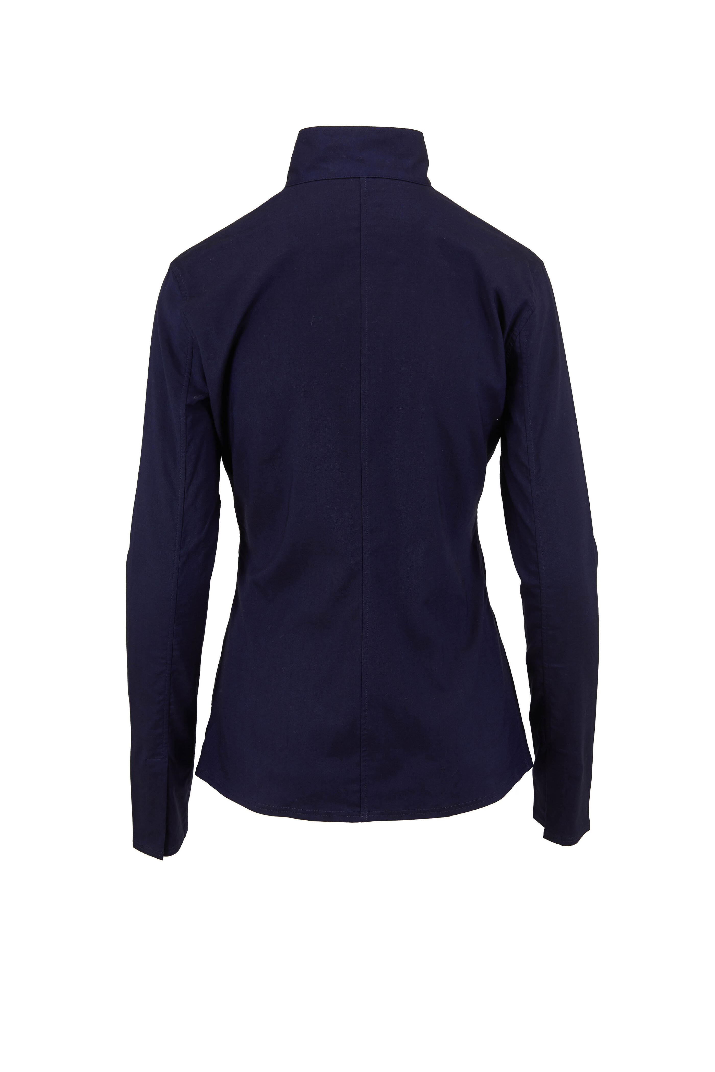 Lareida - Catharina Navy Stretch Poplin Blouse