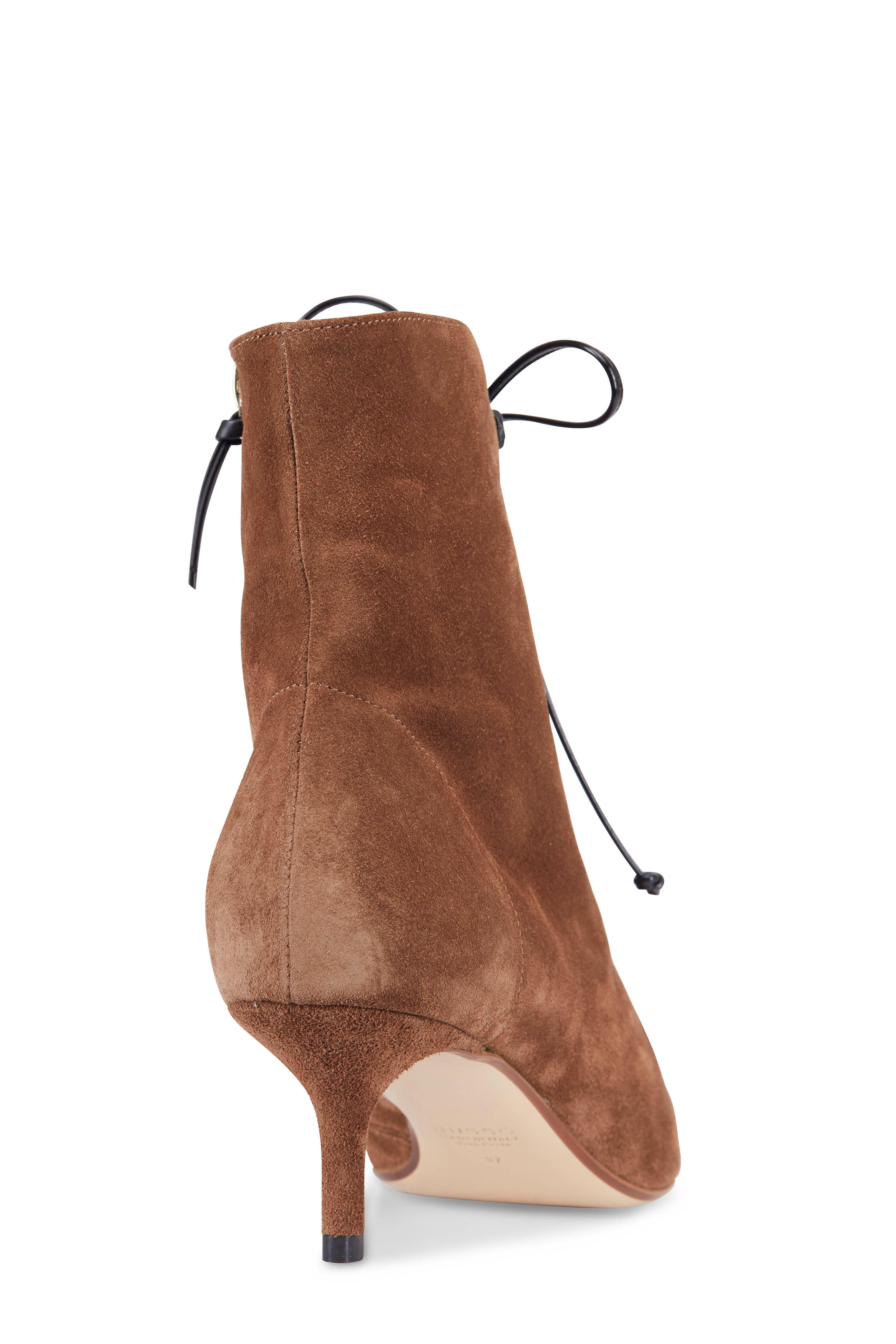 Francesco Russo - Cigar Crust Suede Lace-Up Bootie, 50MM