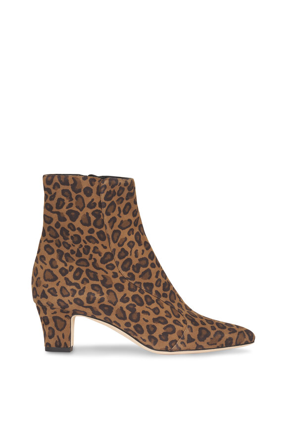 Manolo Blahnik Myconia Animal Print Suede Bootie, 50mm - view 2