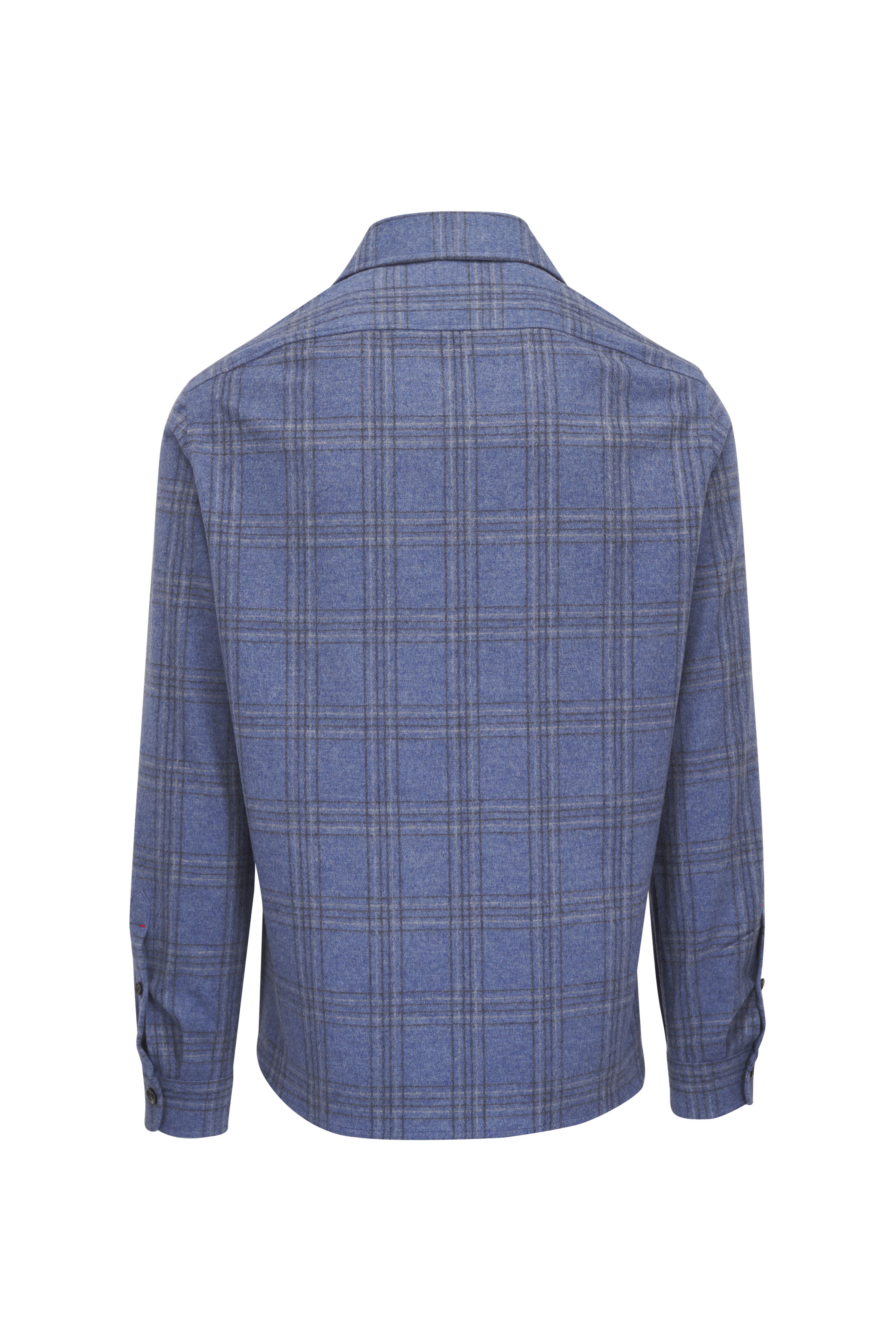 Isaia - Light Blue Wool & Cashmere Overshirt