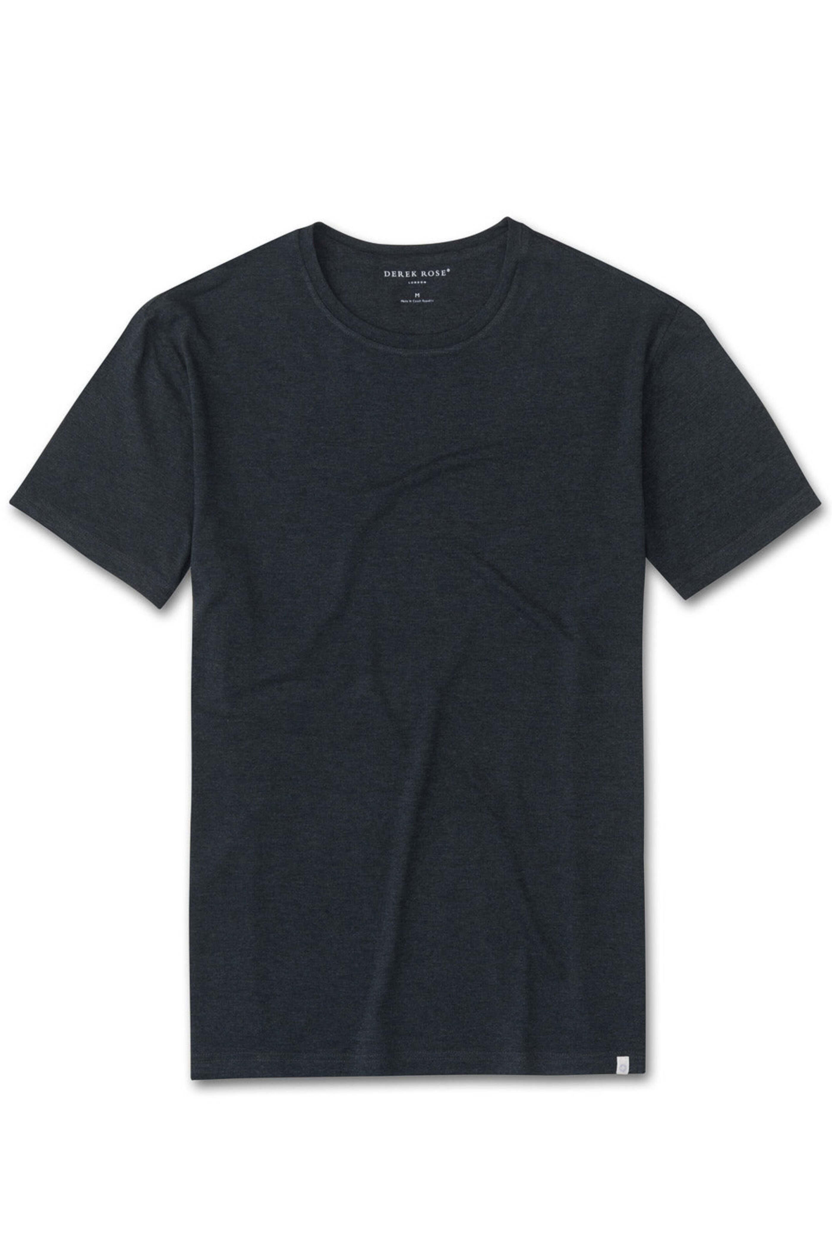 Derek Rose - Anthracite Short Sleeve Crewneck T-Shirt