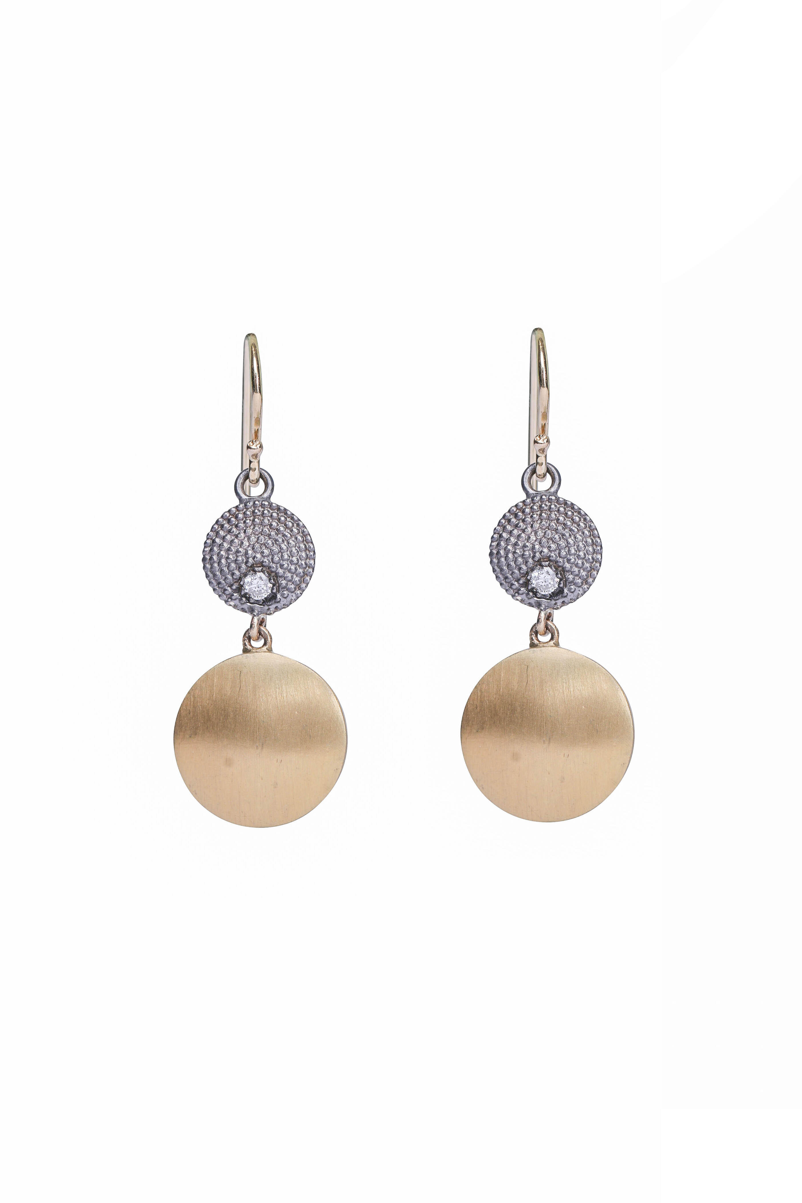 .925Suneera - Double Drop Disc Earrings