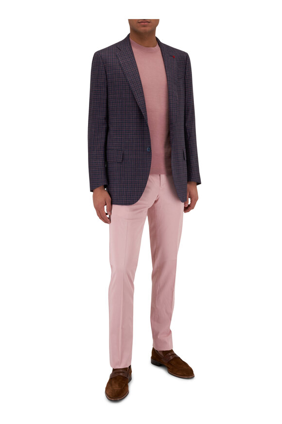 Isaia - Antique Rose Wool, Silk & Cashmere Knit T-Shirt