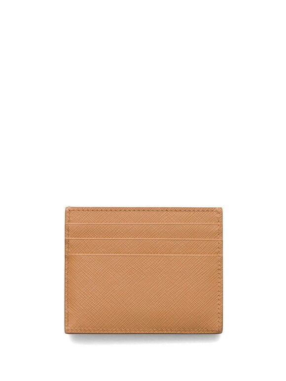 Prada - Natural Saffiano Leather Logo Card Case