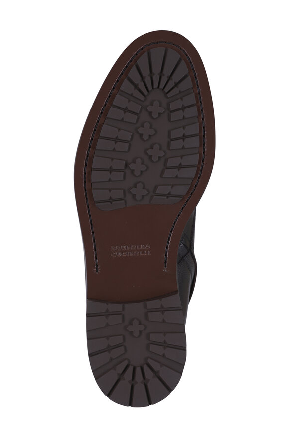 Brunello Cucinelli Brown Leather Lace Up Boot - view 4