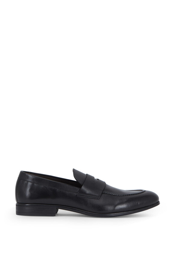 G Brown - Cannon Black Leather Penny Loafer