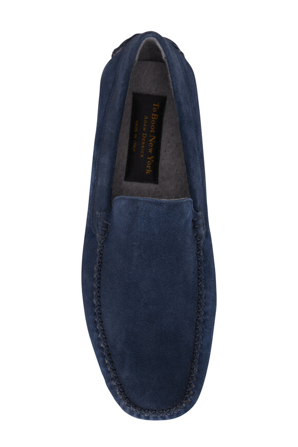 To Boot New York - O’Reilly Navy Suede & Cashmere Slipper