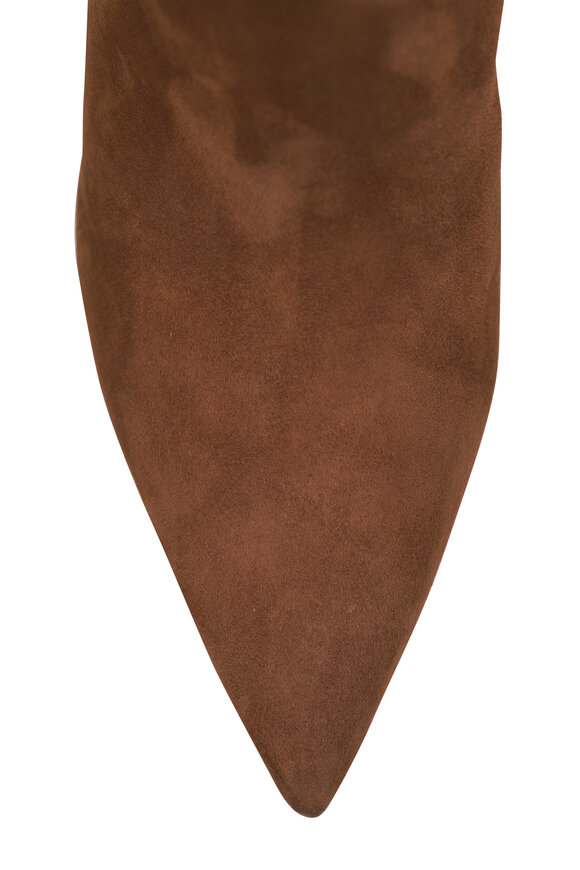 Veronica Beard Lisa Chestnut Suede Tall Boot, 70mm - view 6
