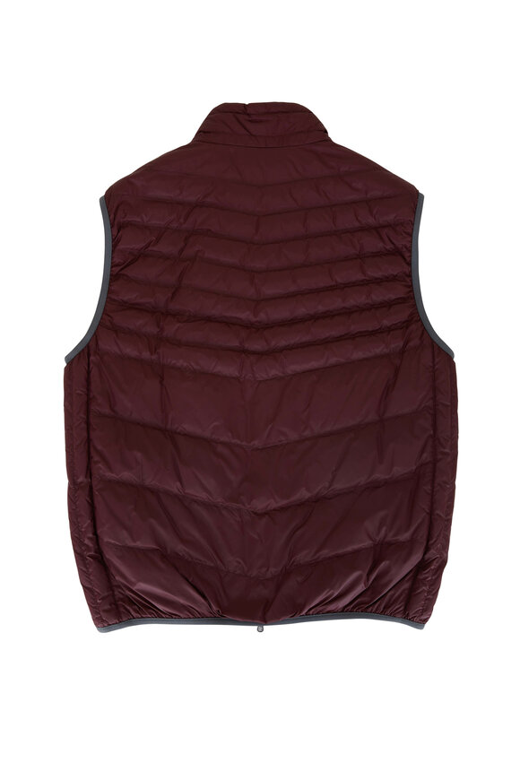 Brunello Cucinelli - Wine Red Quilted Down Vest