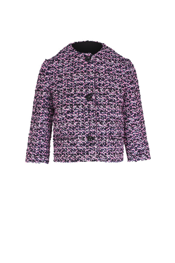 Valentino - Multicolor Ribbon Tweed Cropped Jacket