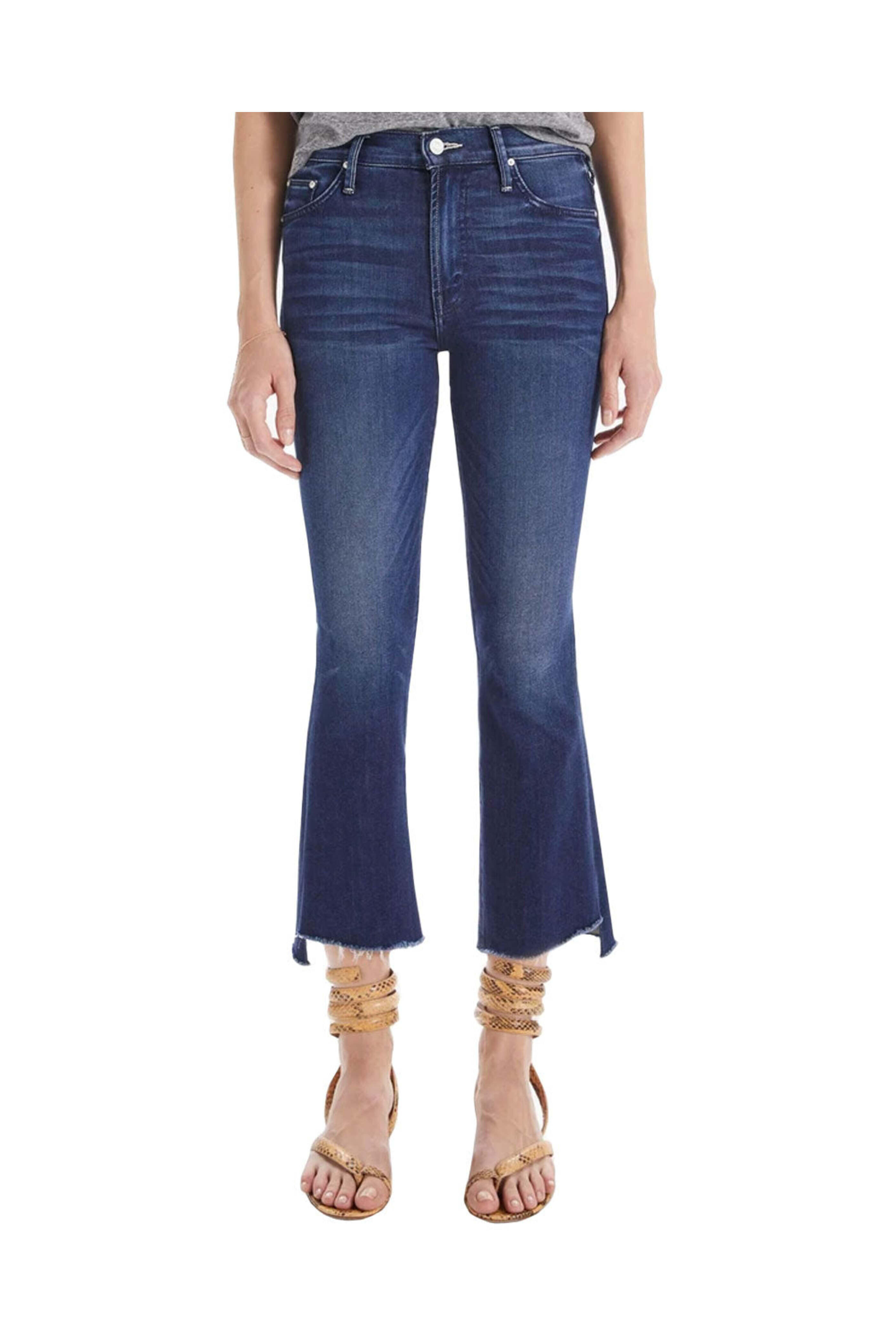 Mother - The Insider Crop Step Fray Jean in Tongue In Chic