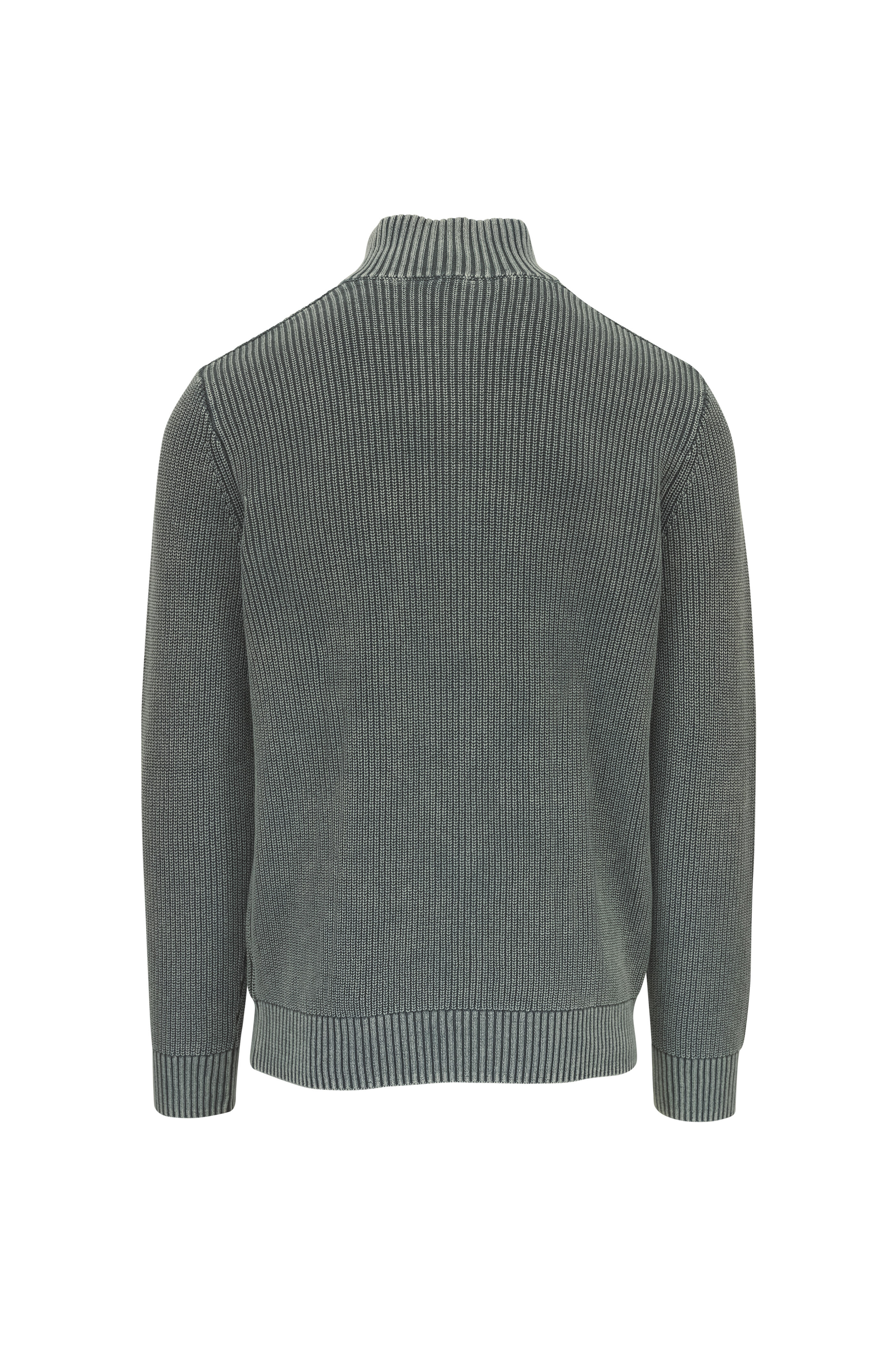 Faherty Brand - Sunwashed Mountain Olive Quarter Zip Pullover