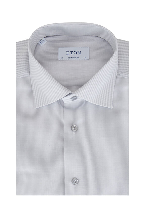 Eton - Light Gray Cotemporary Fit Sport Shirt 