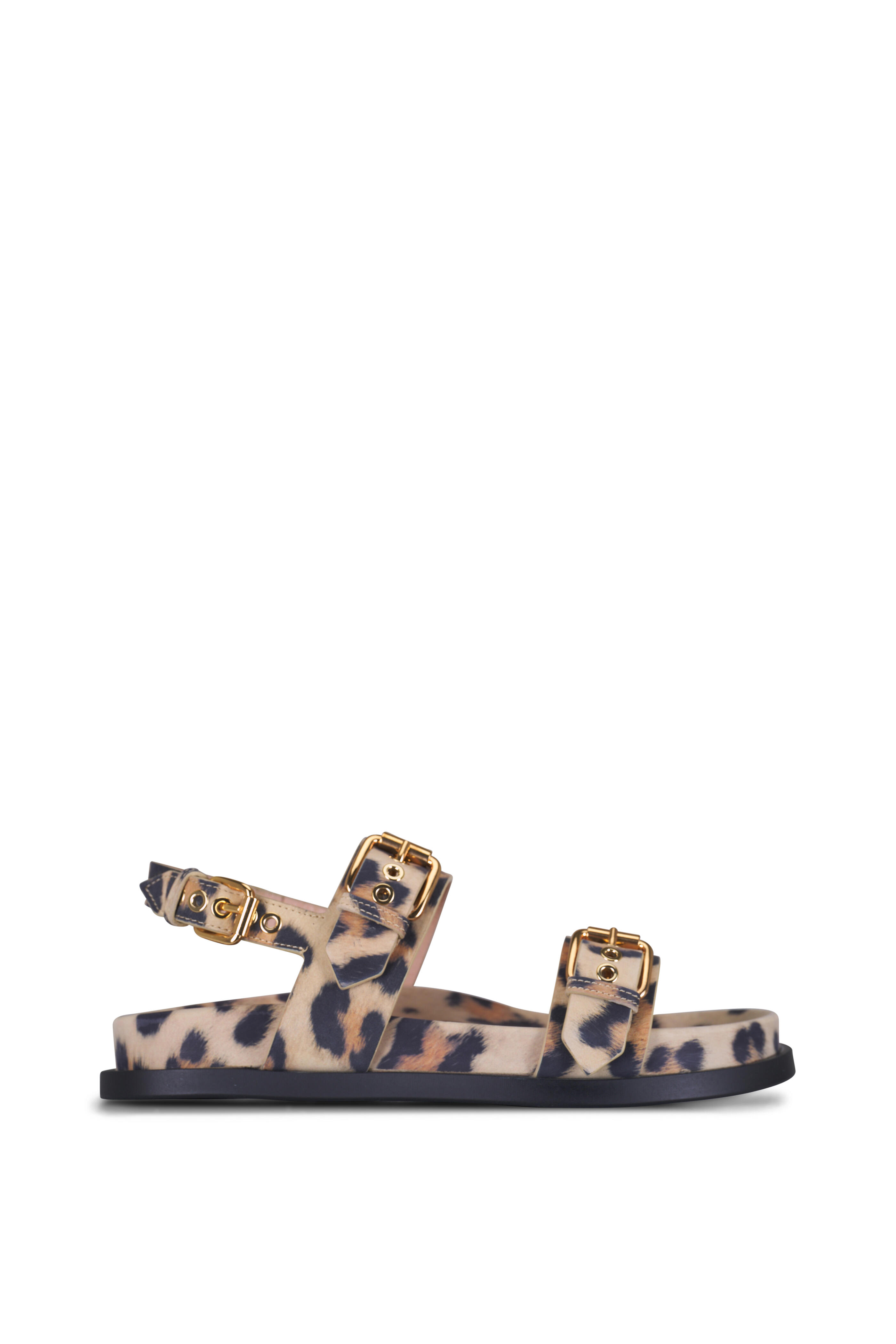AGL - Cristina Animal Print 2 Strap Leather Sandal
