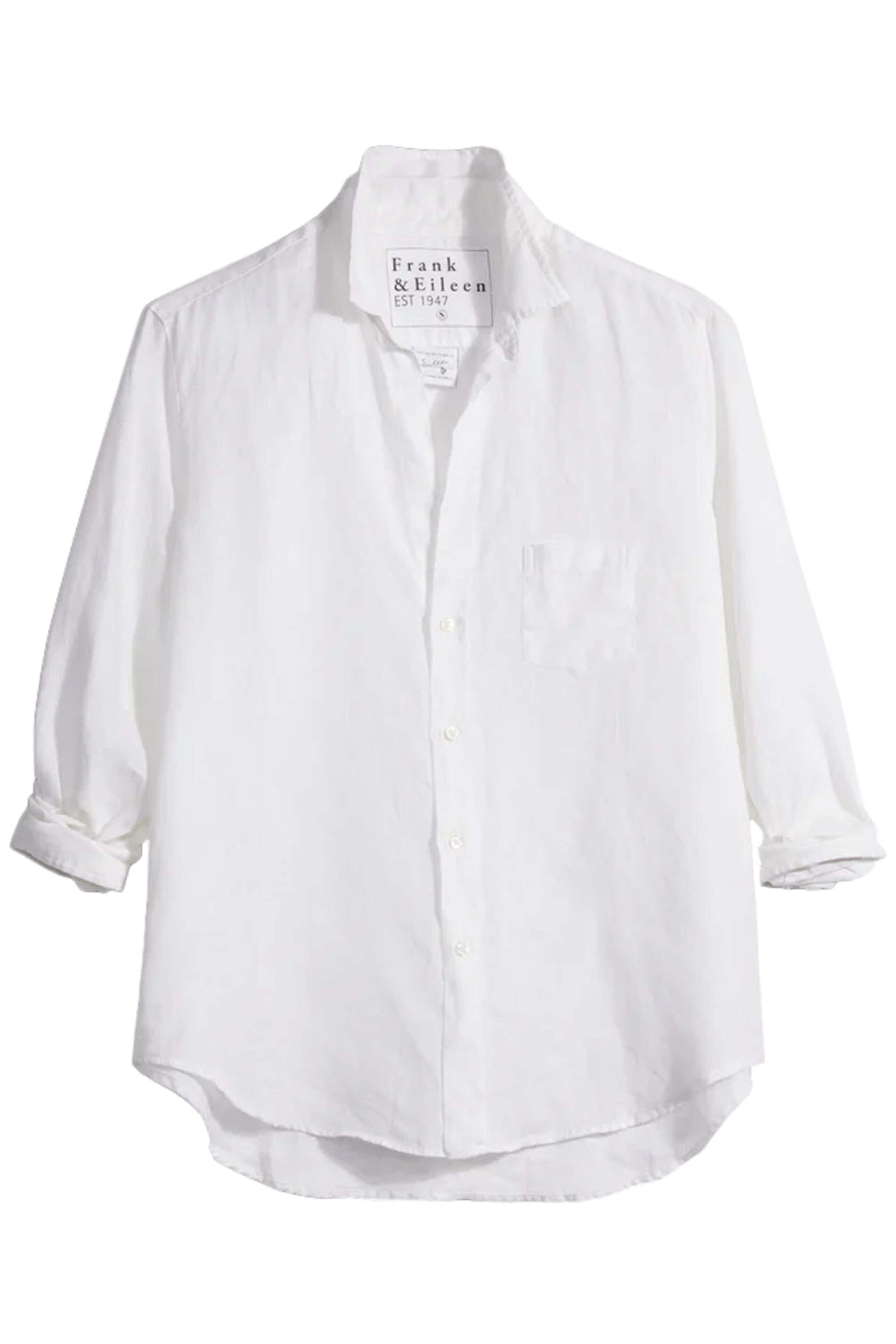 Frank & Eileen - White Linen Eileen Button Up Shirt