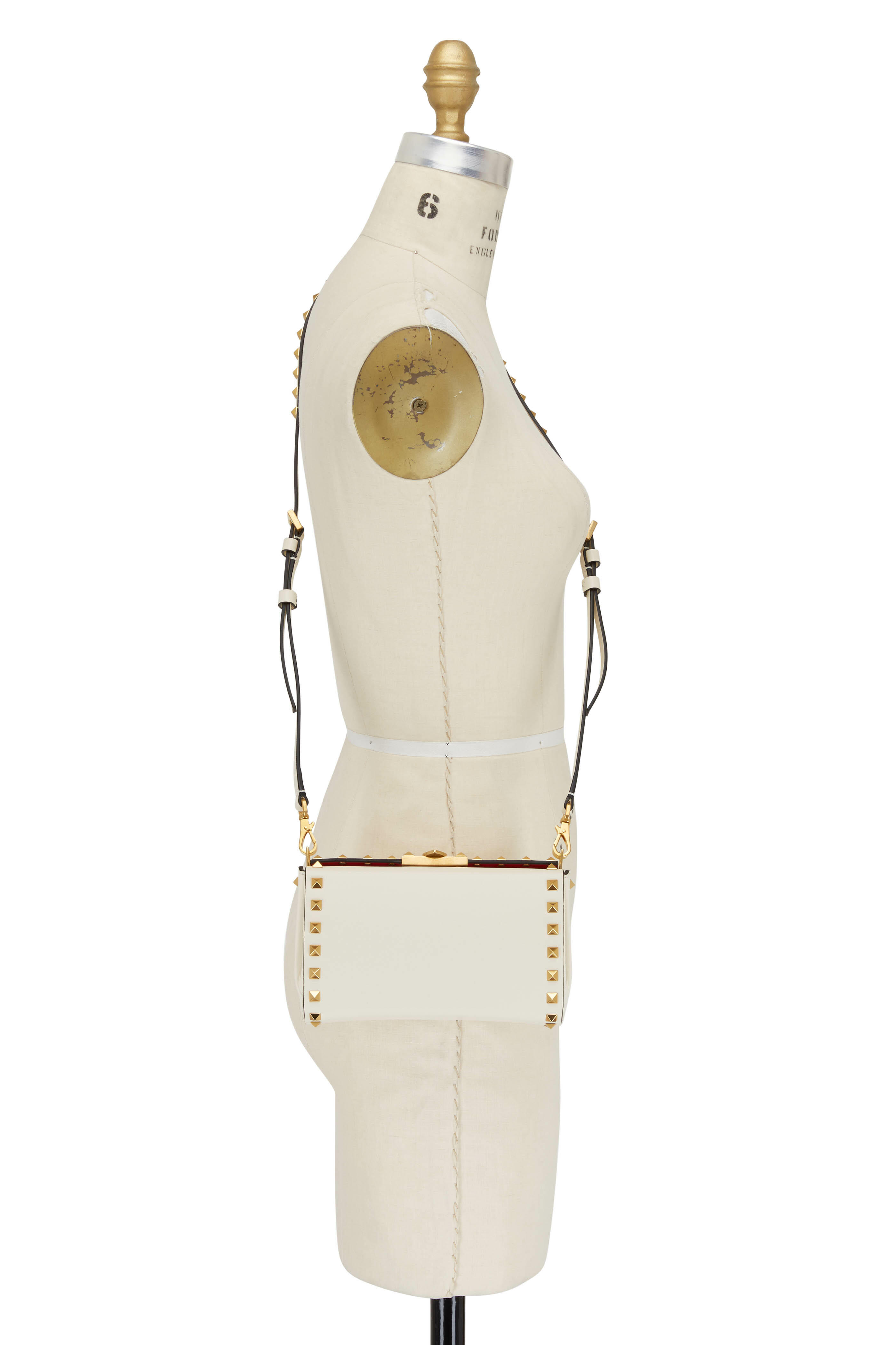 【関税&送料込】Valentino Garavani Ivory Pvc Chain 1967 Slip Valentino Garavani Ivory Pvc Chain 1967 Slippers In White