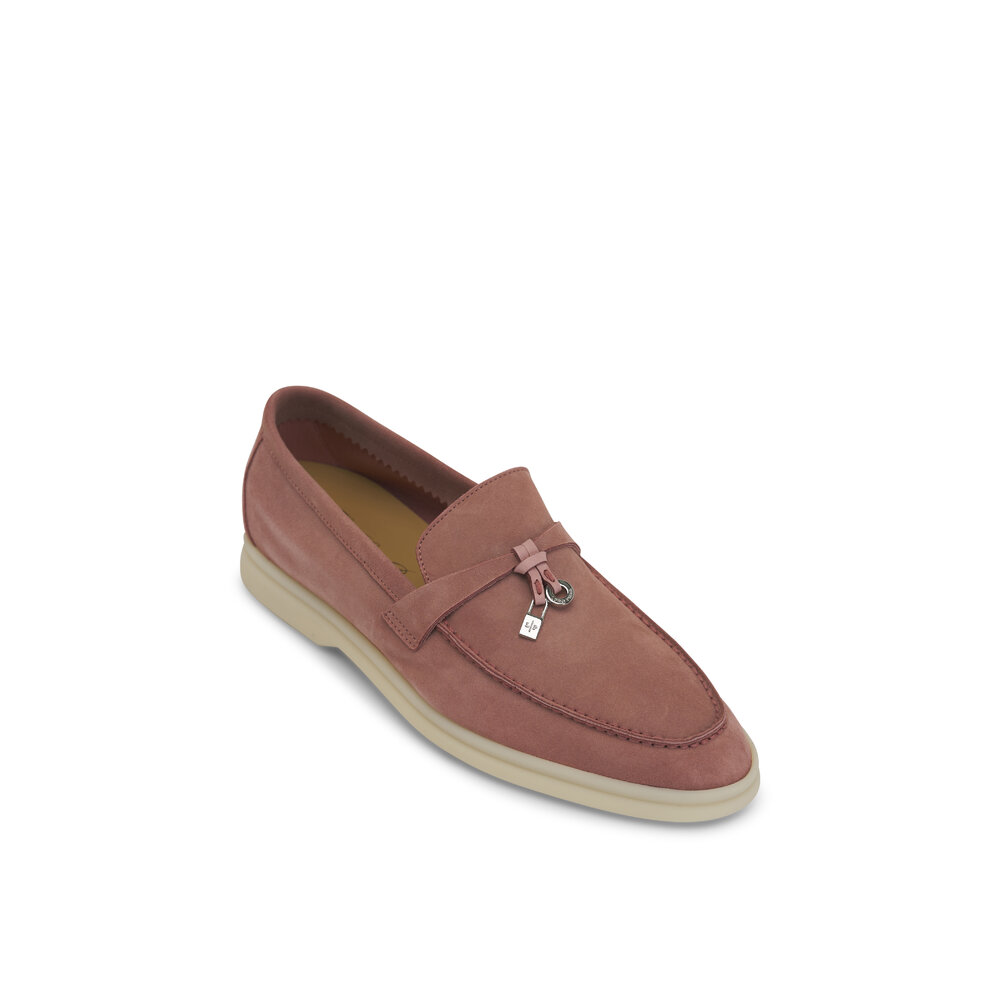 Loro Piana - Summer Charms Walk 13 Flower Cherry Suede Loafer