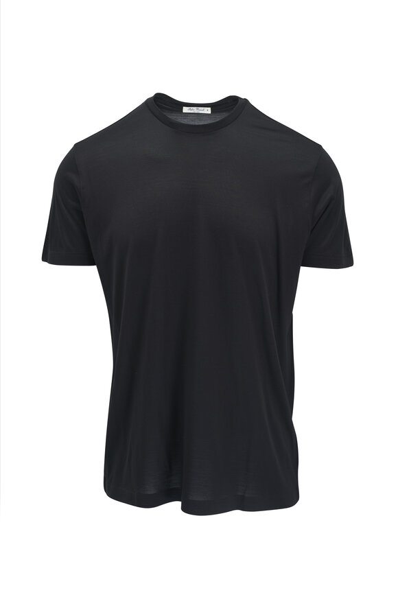 Stefan Brandt Enno Black Silk T-Shirt 