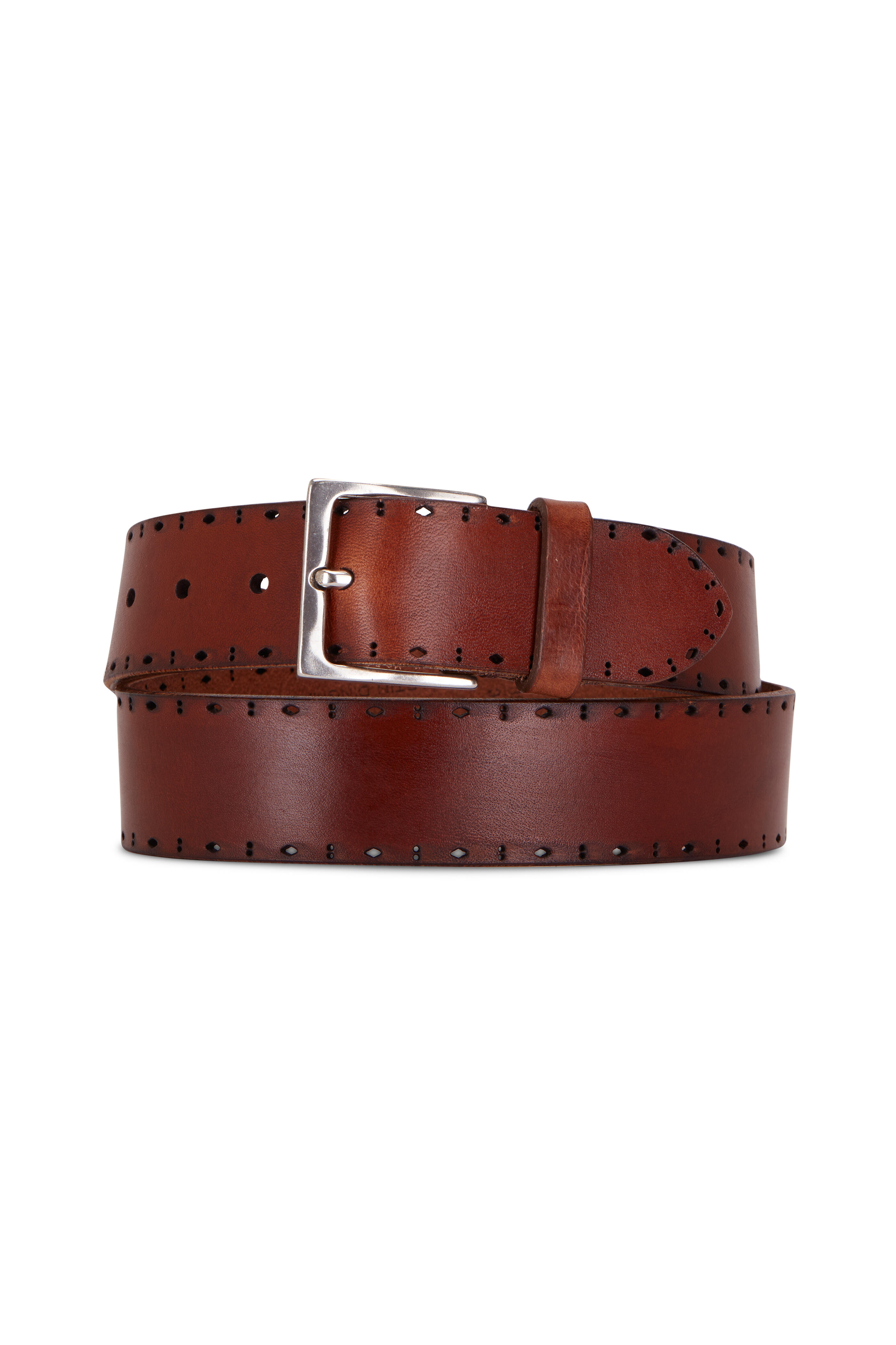 Martin Dingman - Hayden Saddle Tan Leather Belt | Mitchell Stores