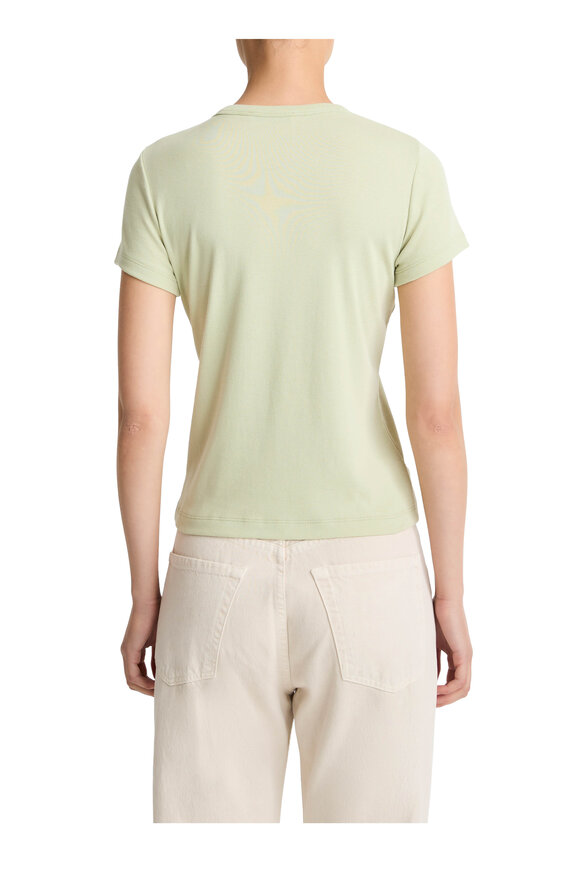 Vince 90's Shrunken Pale Fern Stretch Cotton T-Shirt - view 3