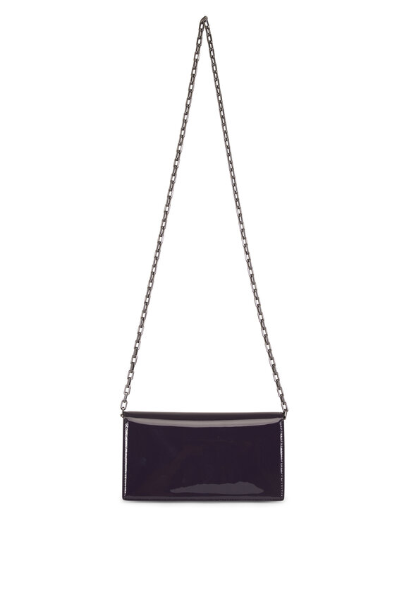Christian Louboutin Bettina Dark Purple Patent Leather Clutch - view 4