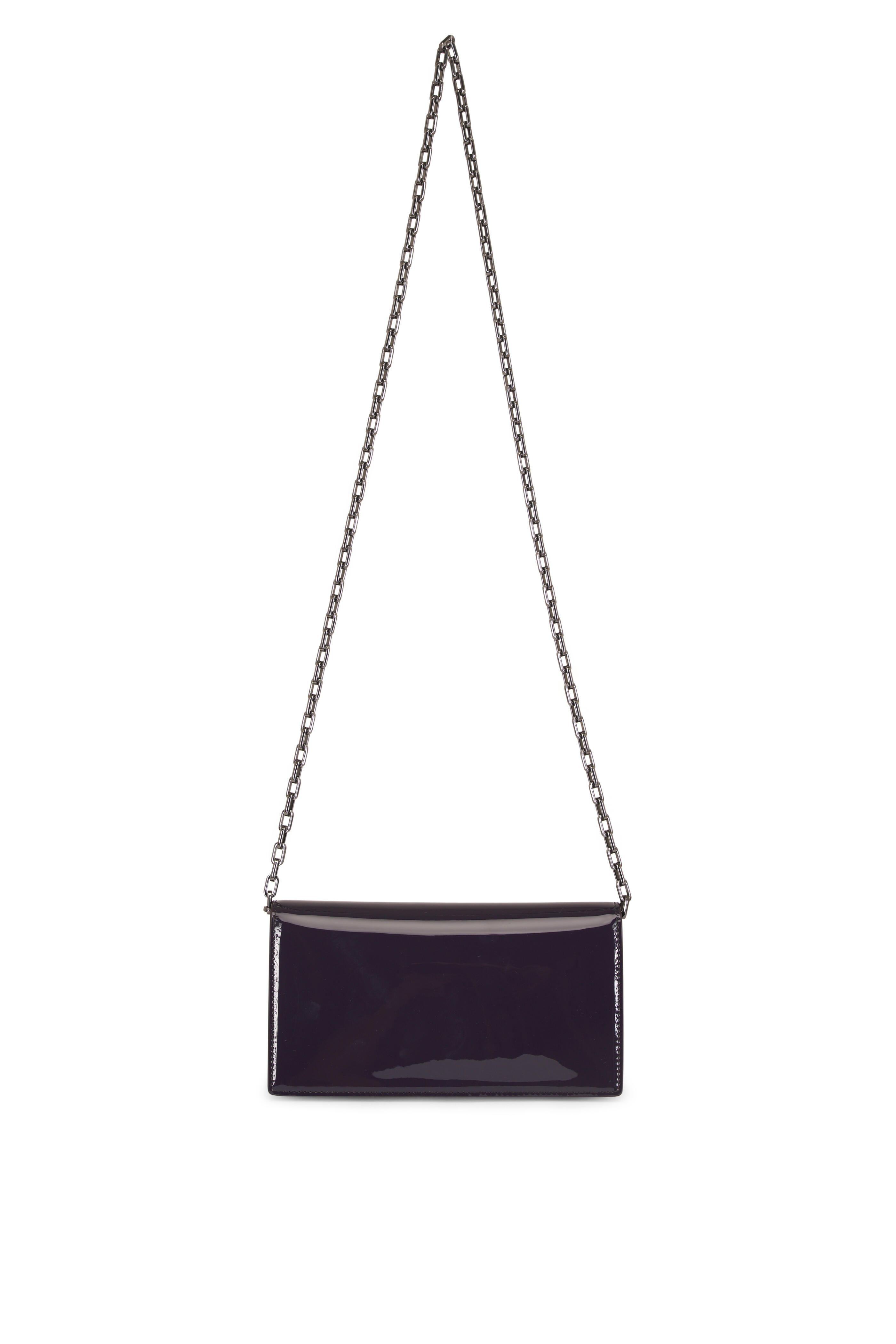 Christian Louboutin - Bettina Dark Purple Patent Leather Clutch - view 2