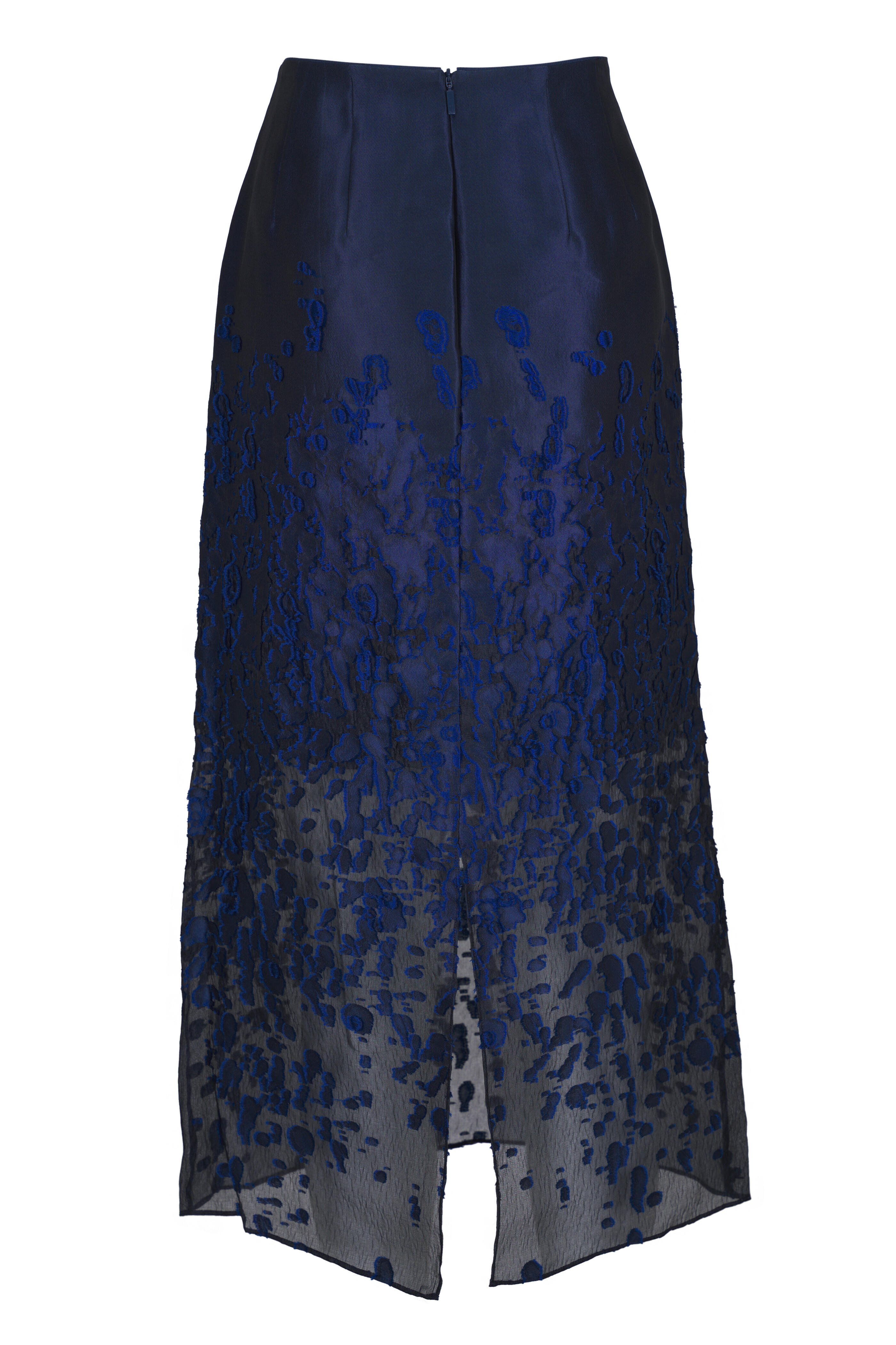 Lafayette 148 New York - Lido Blue Speckled Glaze Dégradé Fil Coupé Skirt