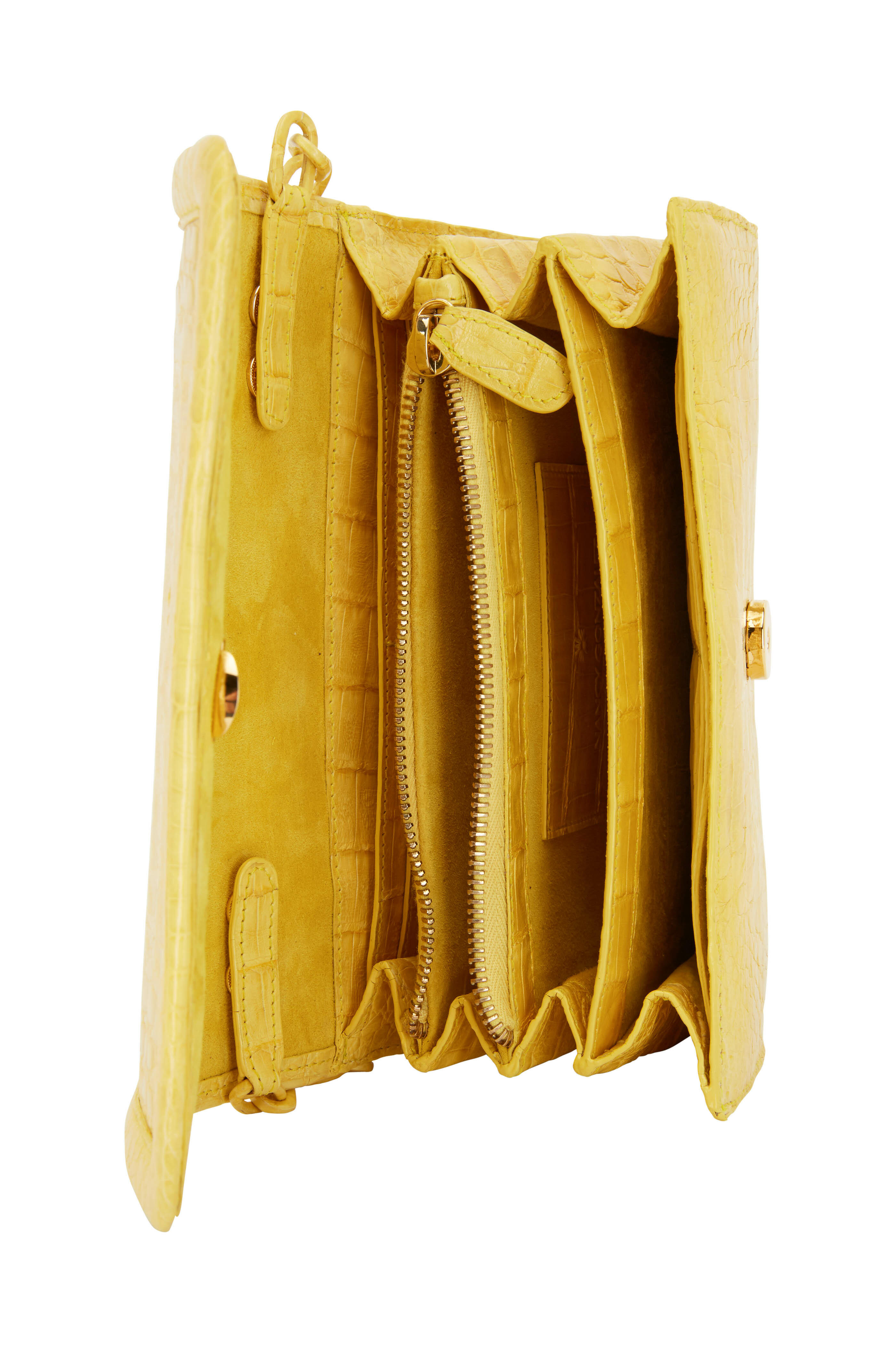 Nancy Gonzalez - Yellow Crocodile Large Chain Wallet