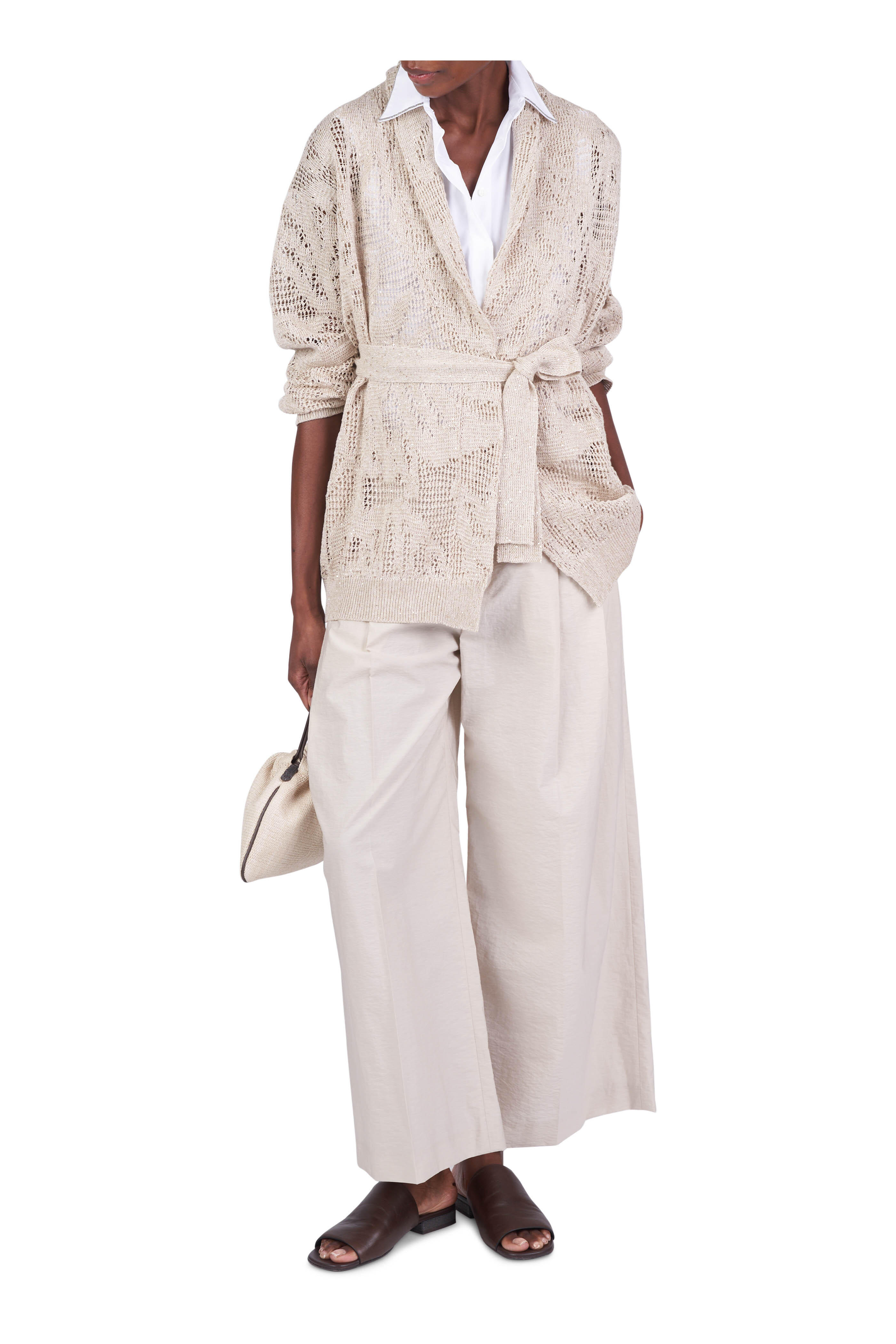 Brunello Cucinelli - Beige Techno Poplin Pant