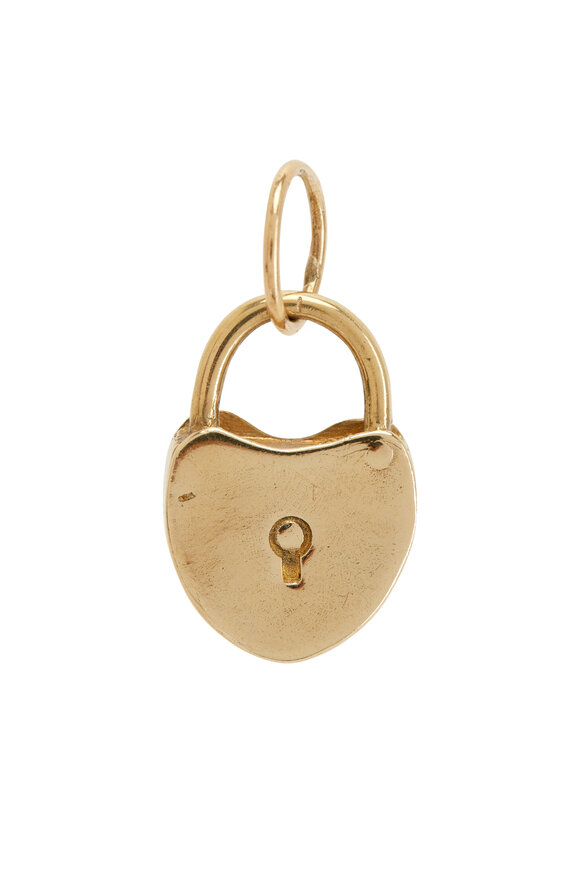 Tina Negri - Gold Tone Lock Pendant 