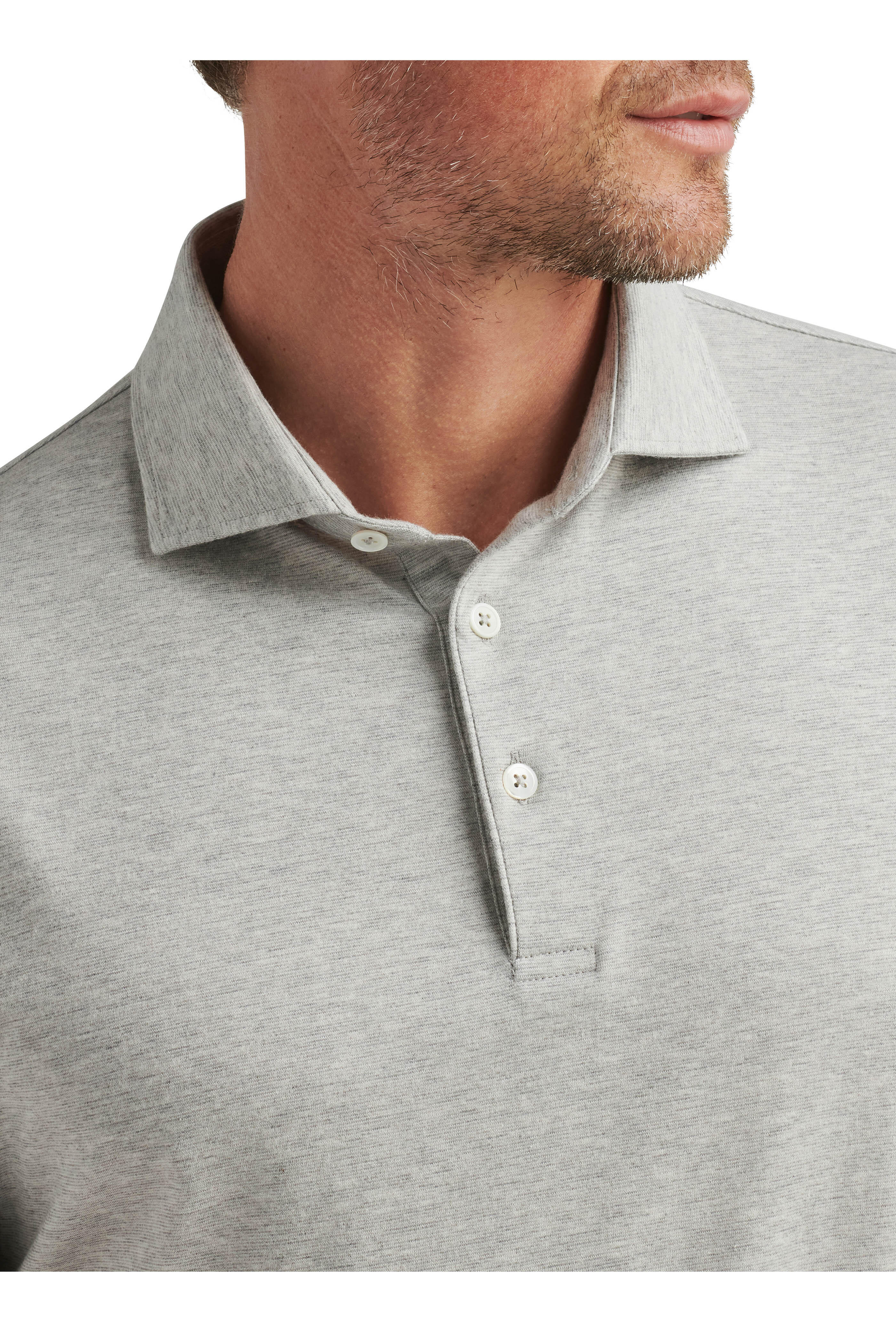 Peter Millar - Gray Excursion Flex Polo | Mitchell Stores