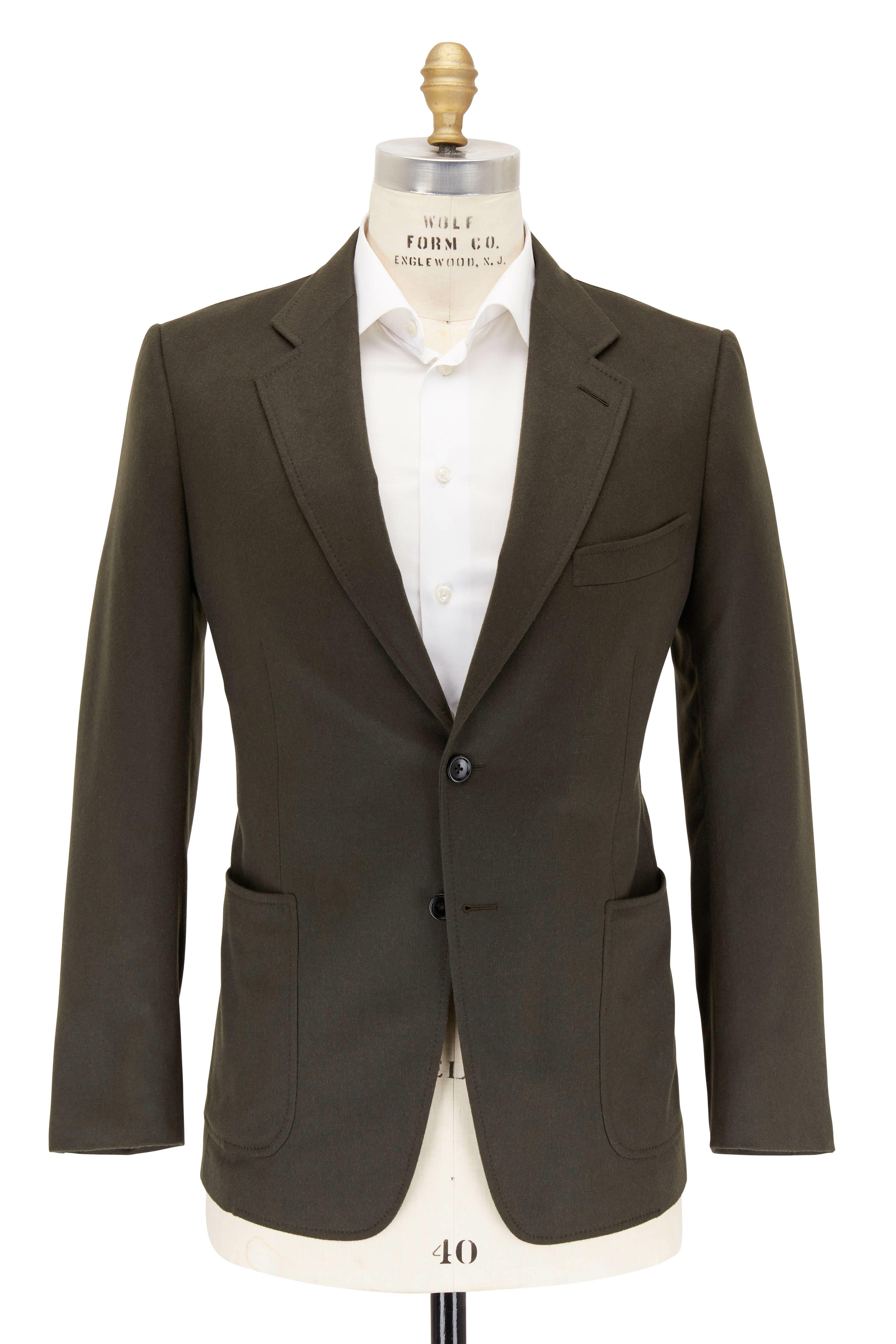 Tom Ford - Dark Olive Green Cashmere Twill Jacket