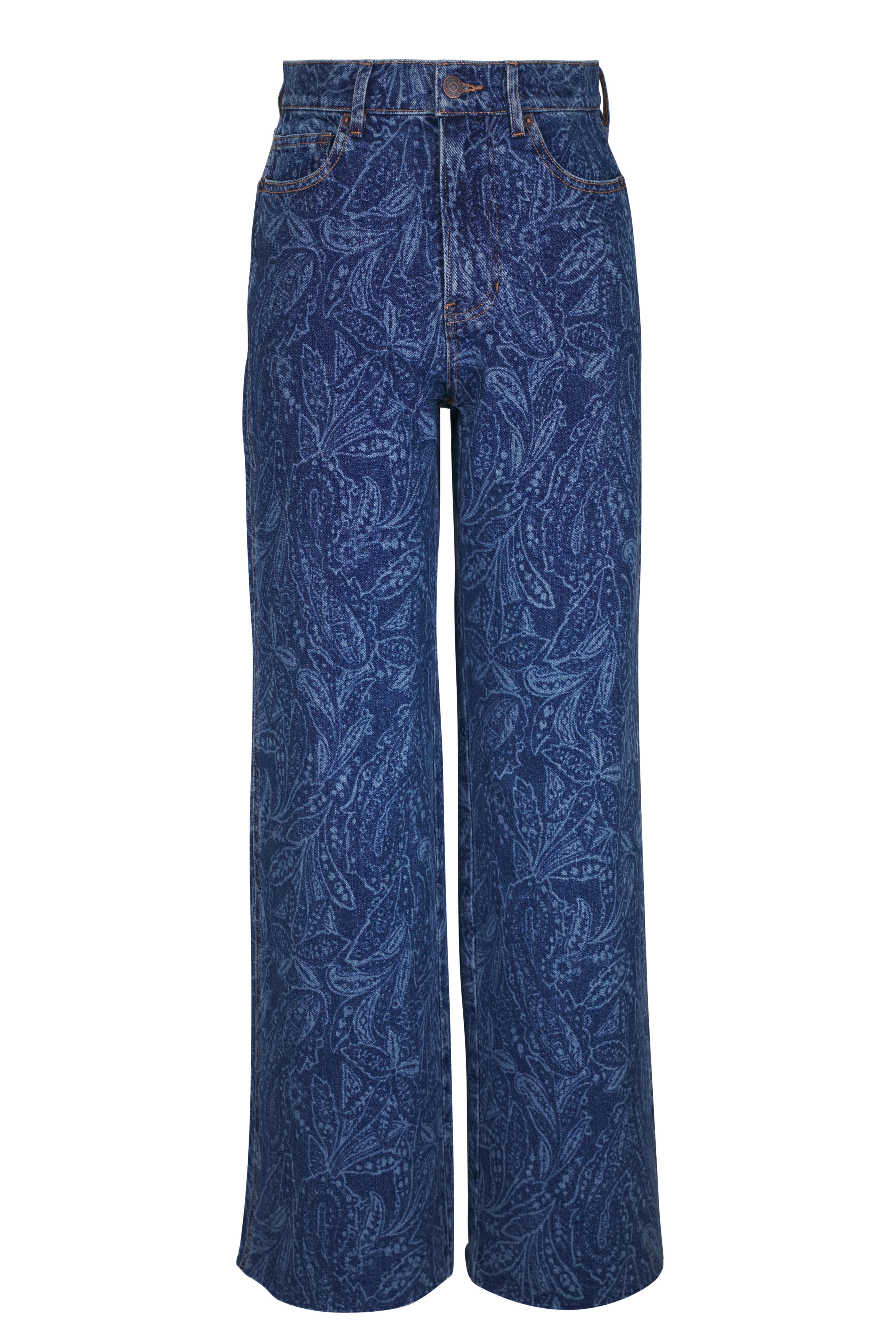 Veronica Beard - Taylor Atlantic Paisley High Rise Wide Leg Jean